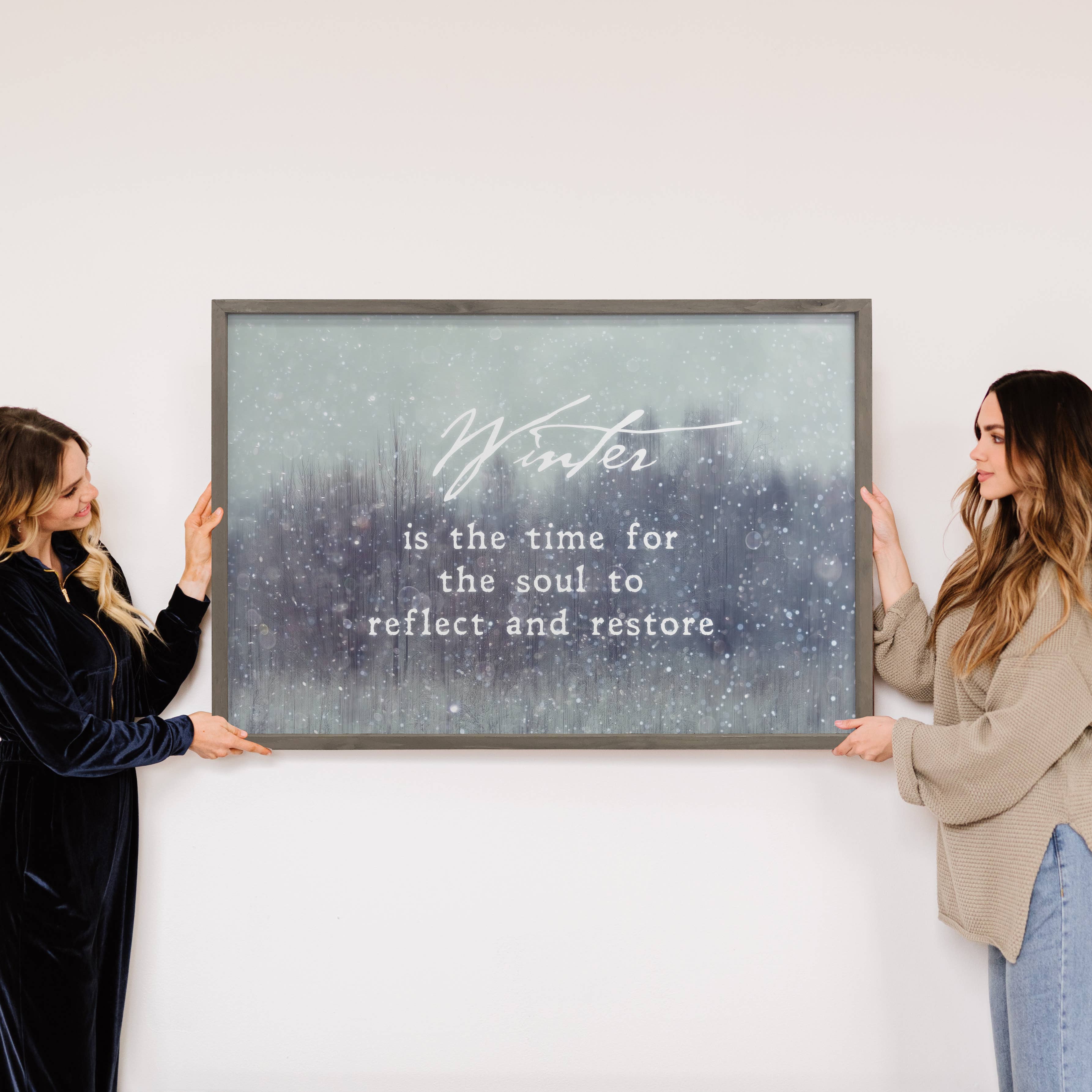 Winter is a Time to Reflect and Restore - Winter Canvas Art