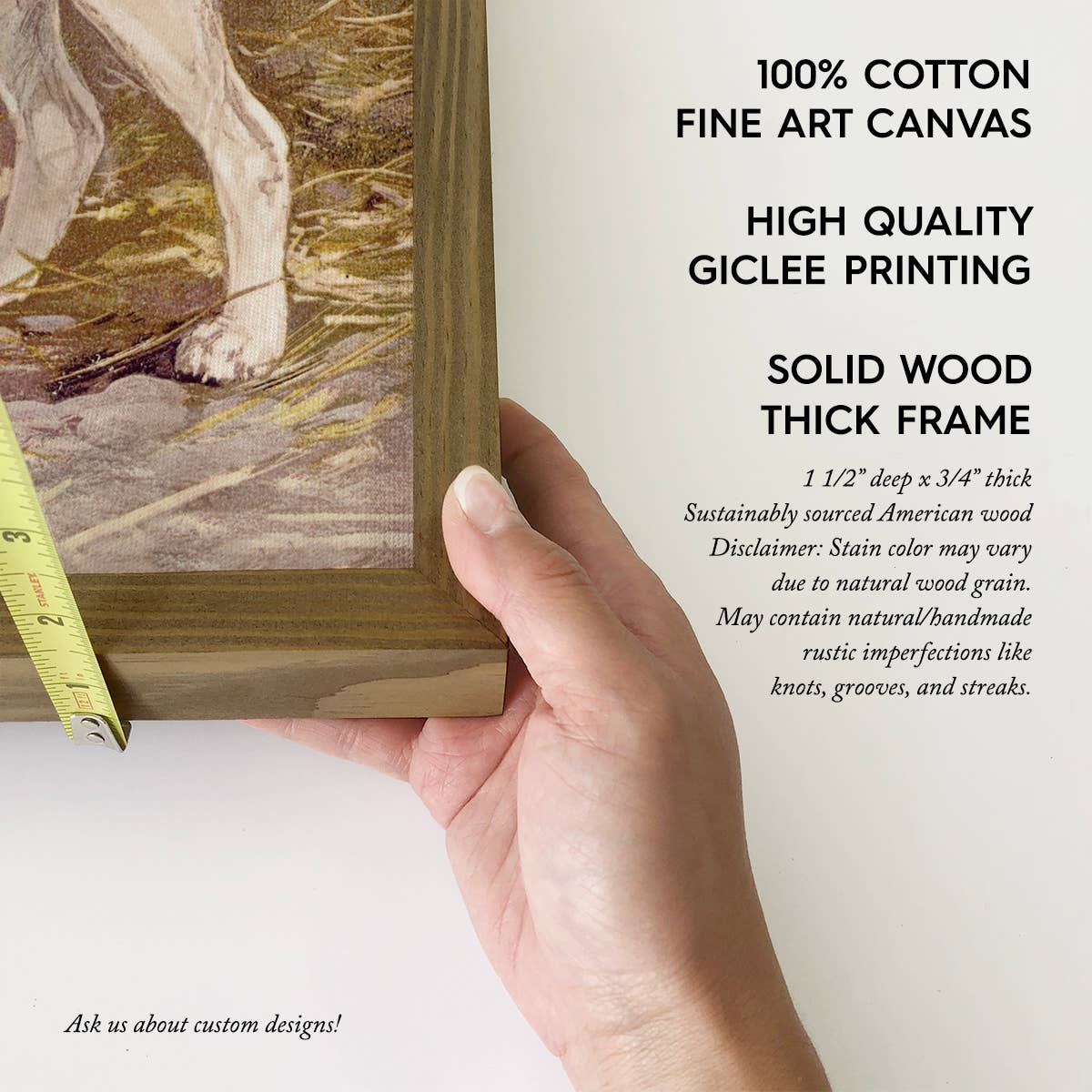 Dogs and Cat Friends - Animal Canvas Art - Wood Framed Art