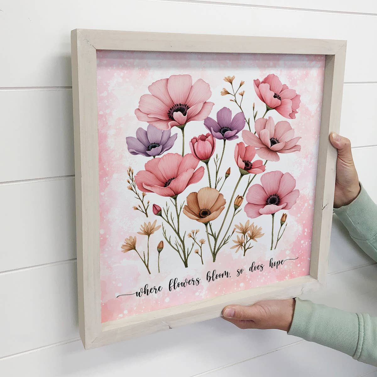 Where Flowers Bloom So Does Hope - Flower Canvas Wall Art