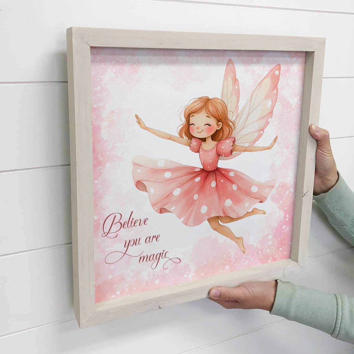Believe You Are Magic Fairy - Cute Fairy Canvas Art - Framed