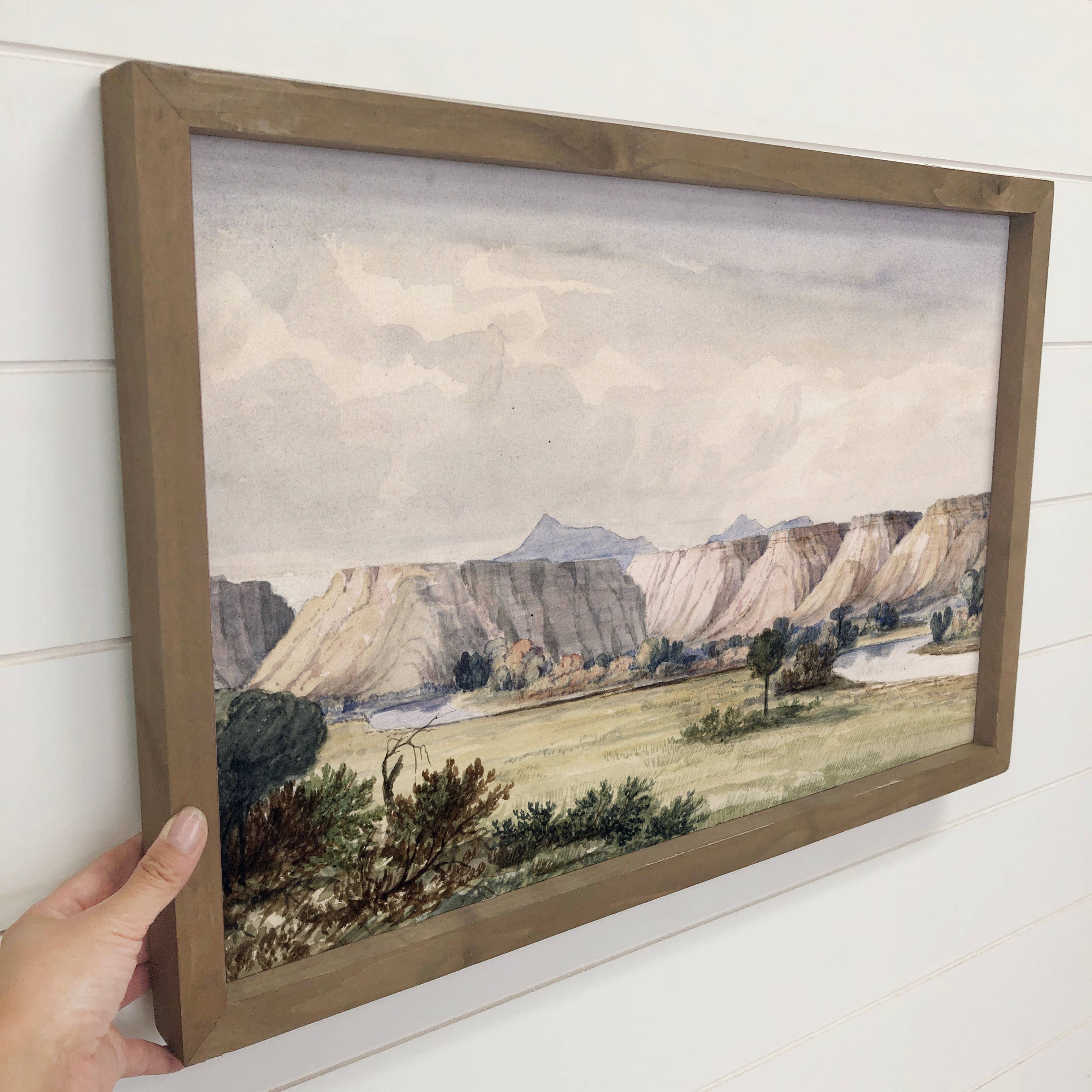 Teton River Valley - River Landscape Canvas Art - Framed Art