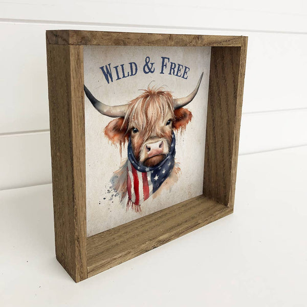 Wild and Free Highland Cow - Cute America Farm Animals