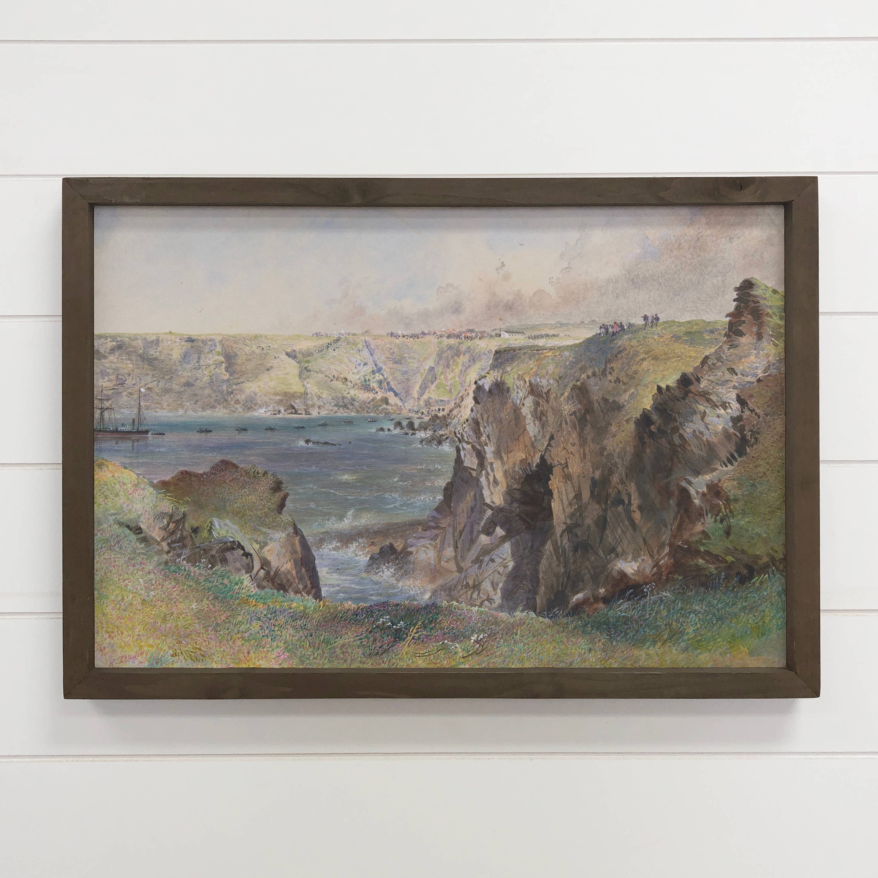 Ireland Bay Front - Nature Canvas Art - Wood Framed Wall Art