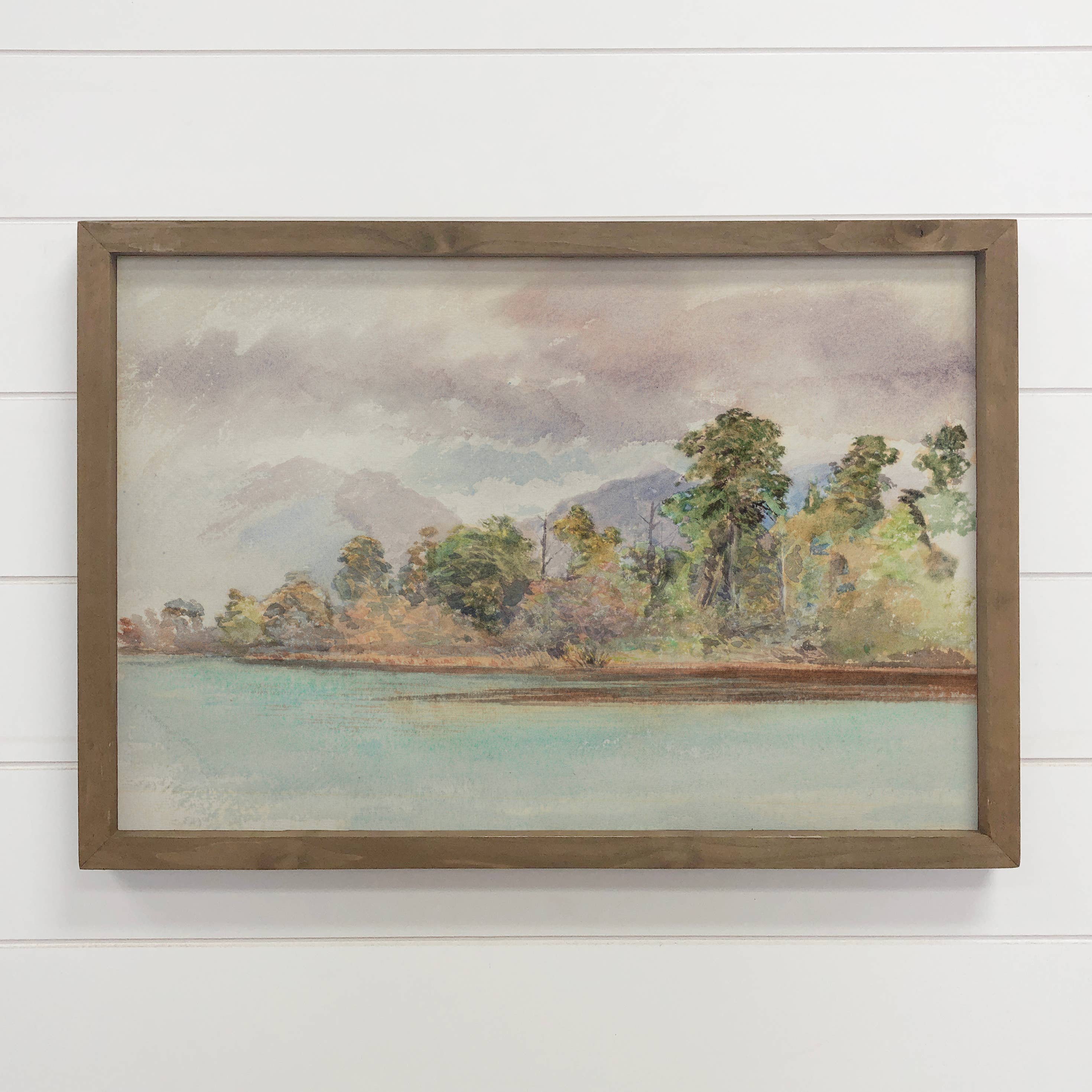 Quiet Harbor - Nature Landscape Canvas Art - Wood Framed Art