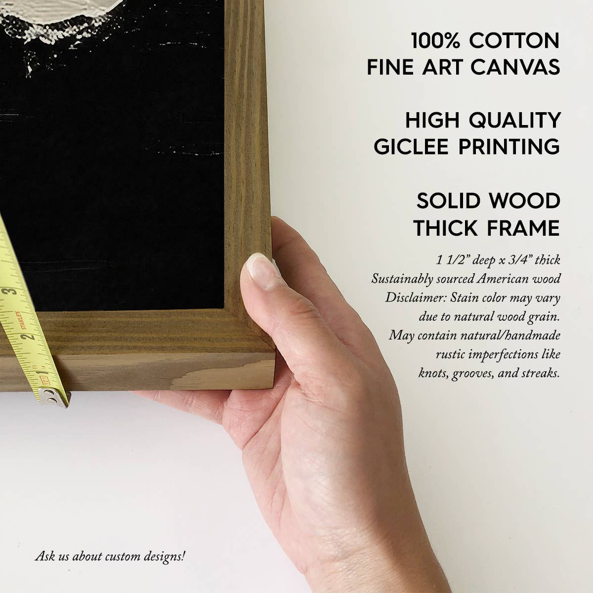 Black and White Single Flower - Flower Canvas Art - Framed