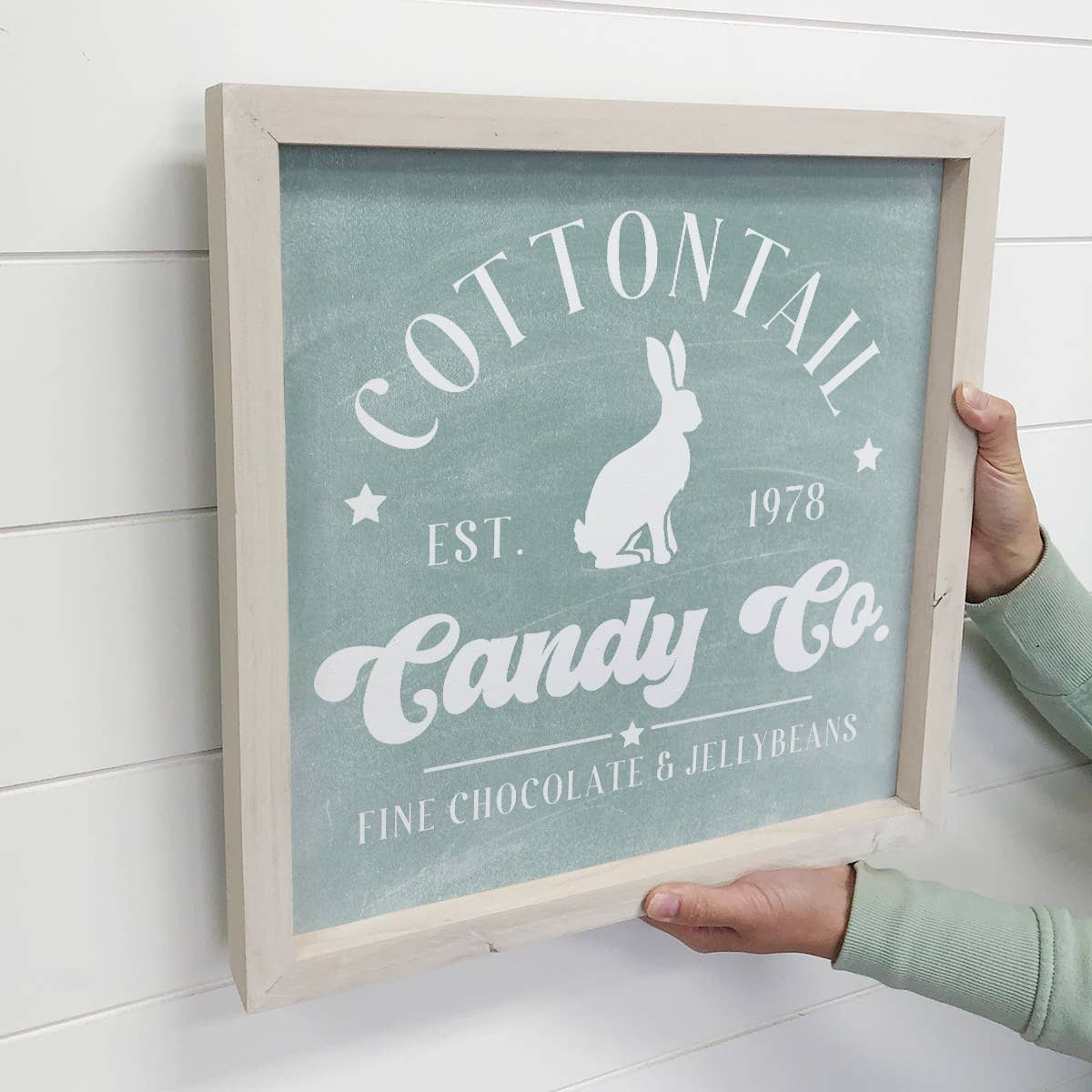 Cottontail Candy Co - Easter Canvas Art - Wood Framed Decor
