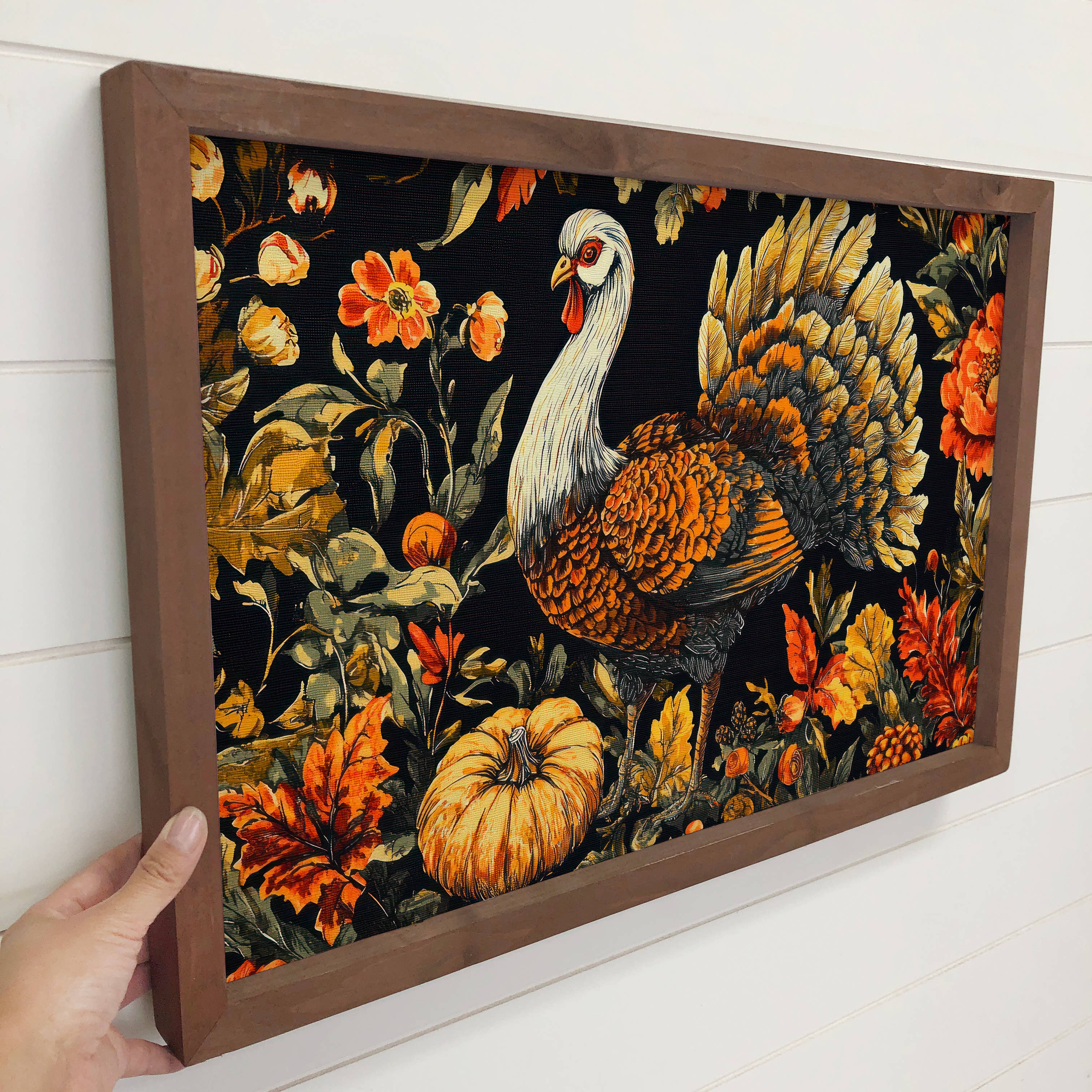 Dark Turkey Thanksgiving Painting - Thanksgiving Wall Art