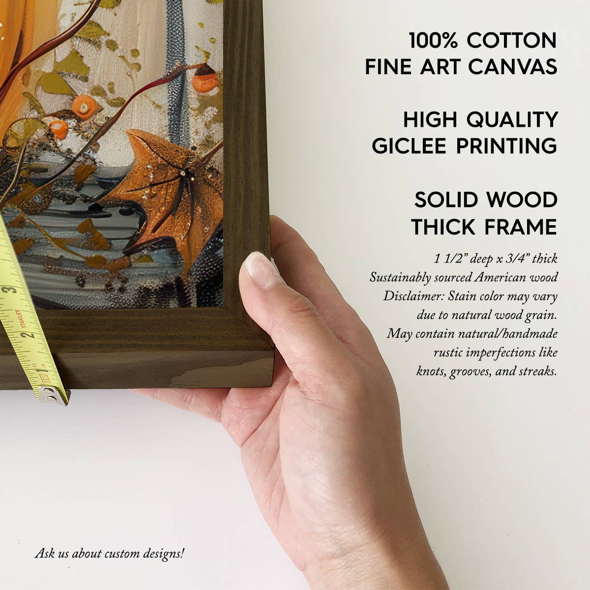 Black Cat Witch Hat Pumpkin - Halloween Canvas Art - Framed