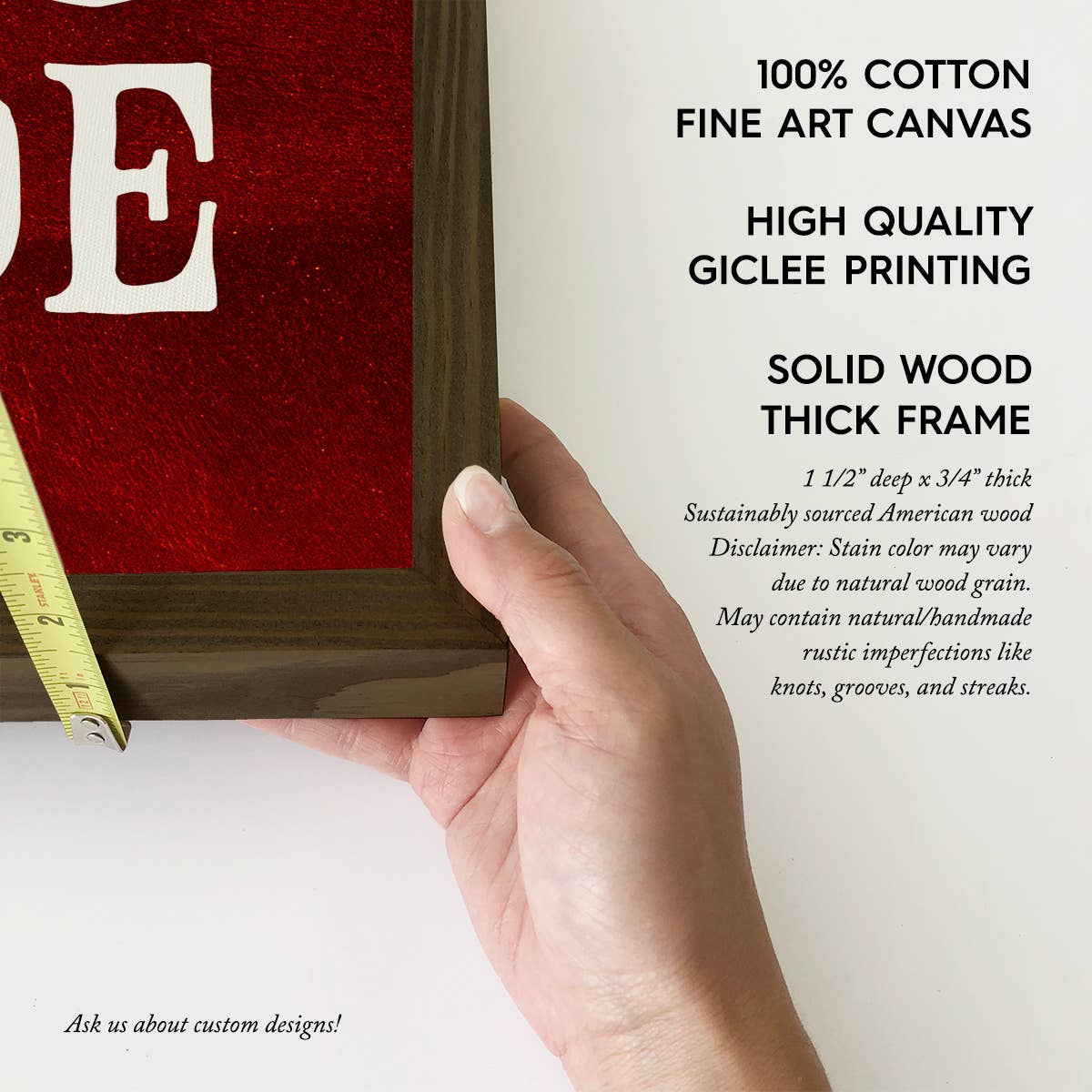 Santa is the Sparkle of Love - Christmas Sign Canvas Art