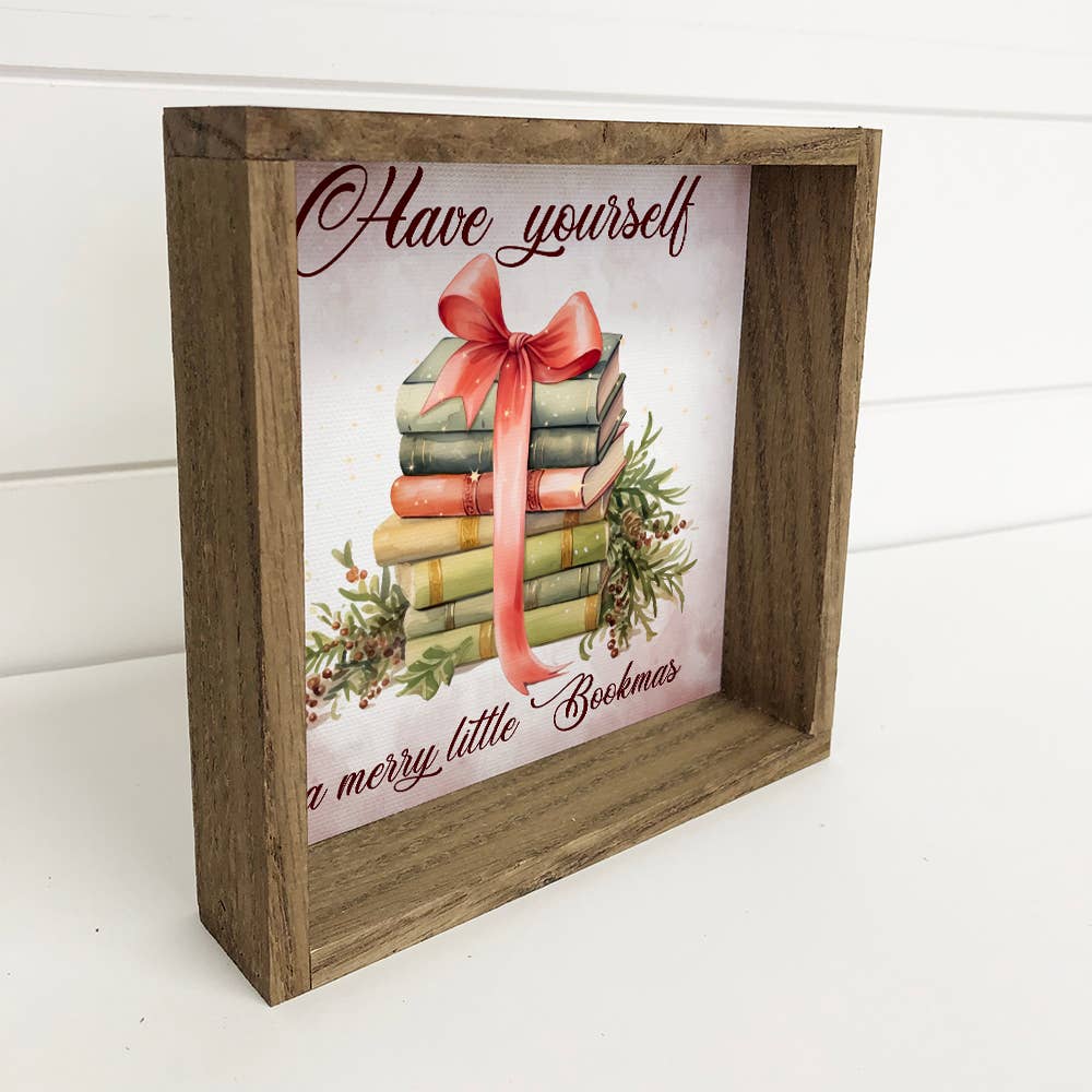 Have Yourself a Merry Little Bookmas - Christmas Canvas Art
