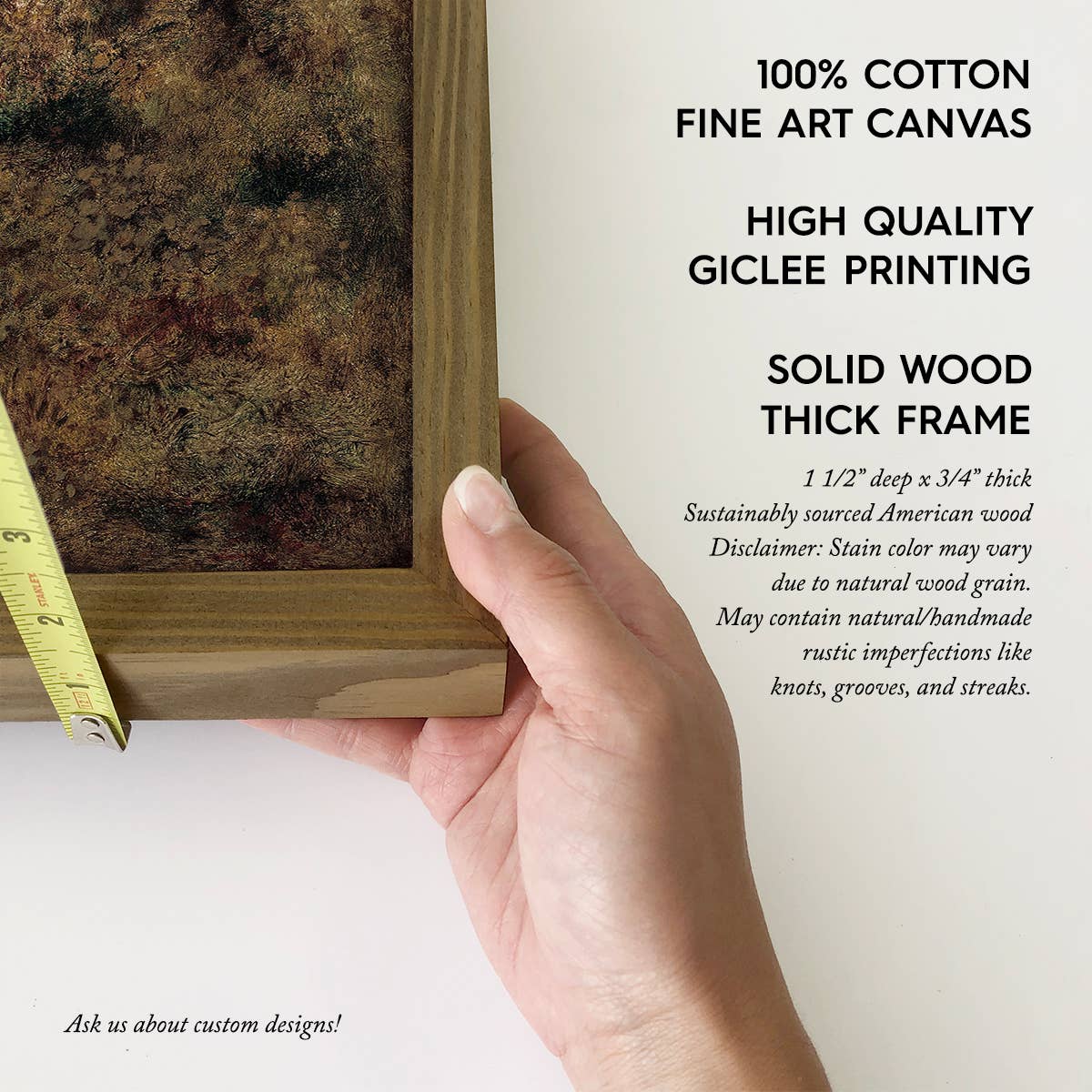 Thick Oak Forest - Forest Landscape Canvas Art - Wood Framed