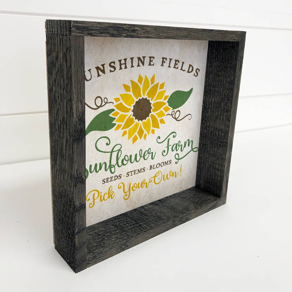 Flower Shop Sign- Sunflower Shop- Canvas Wall Art