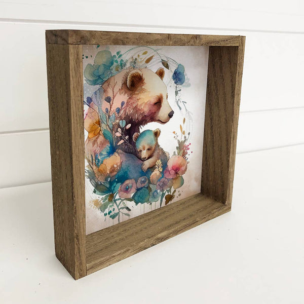 Mama and Baby Bear Wood Sign - Mother's Day Decor for Mom