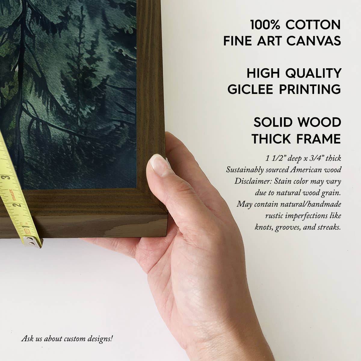 Dense Pine Forest - Mountain Landscape Wall Art - Cabin Art