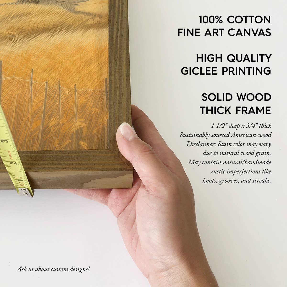 Custom Prairie Blue Skies - Custom Location Canvas Art