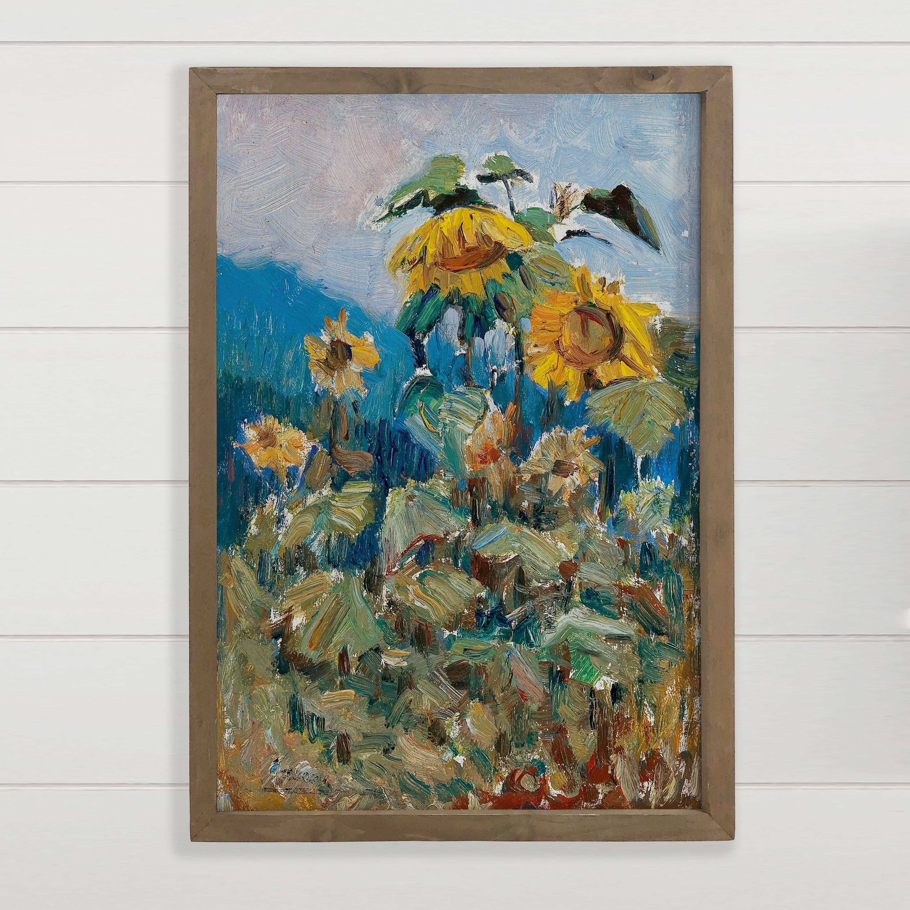 Sunflowers Ready - Flower Canvas Art - Wood Framed Wall Art