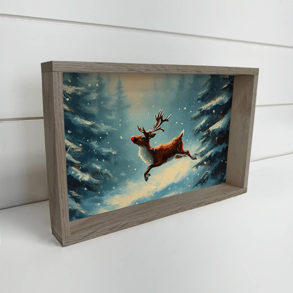 Rudolph the Red Nosed Reindeer - Christmas Canvas Art