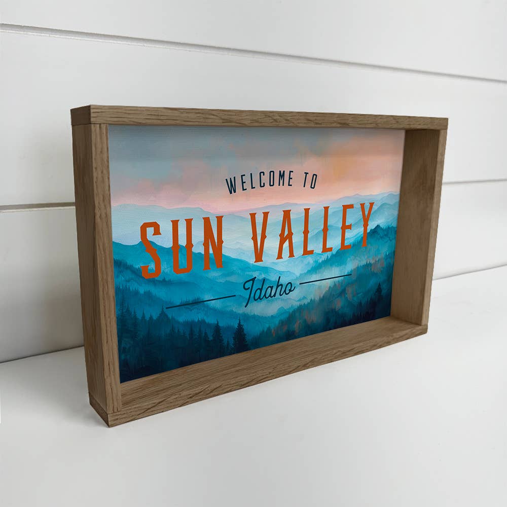 Blue Mountains Welcome To Custom Town - Custom Canvas Art