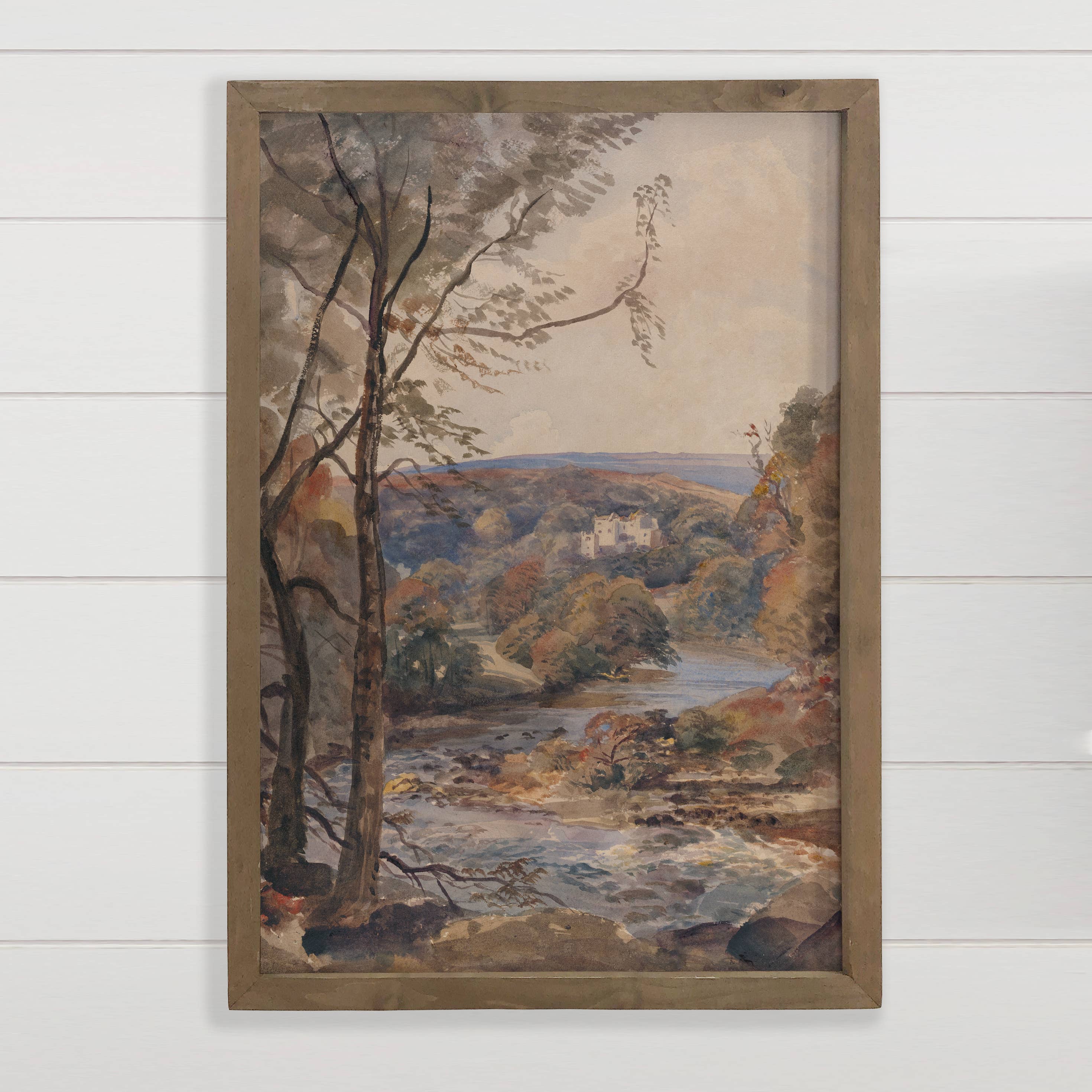 Fall in Yorkshire - Fall Landscape Canvas Art - Wood Framed