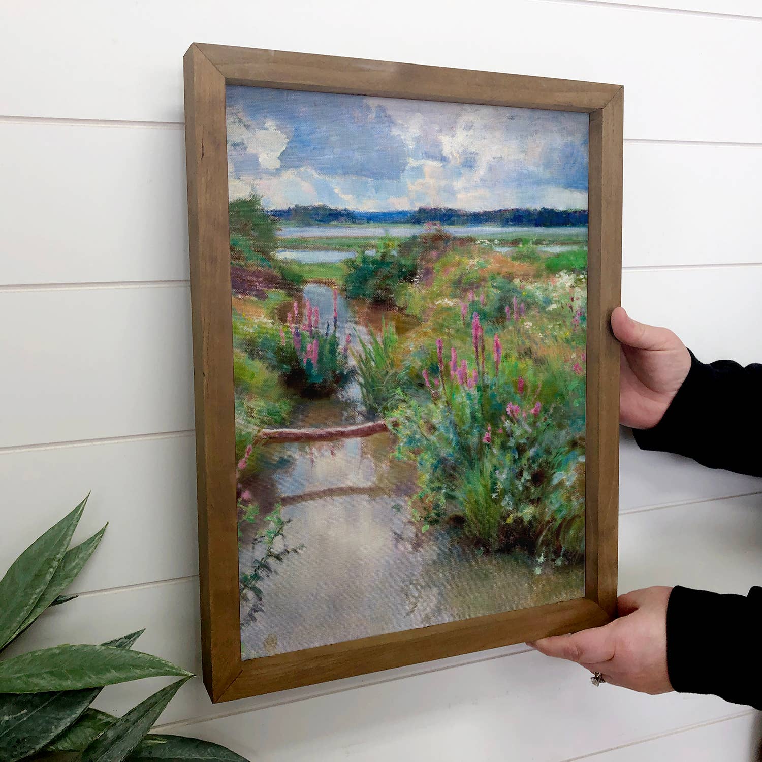 Blooming Stream - Nature Canvas Art - Wood Framed Wall Art