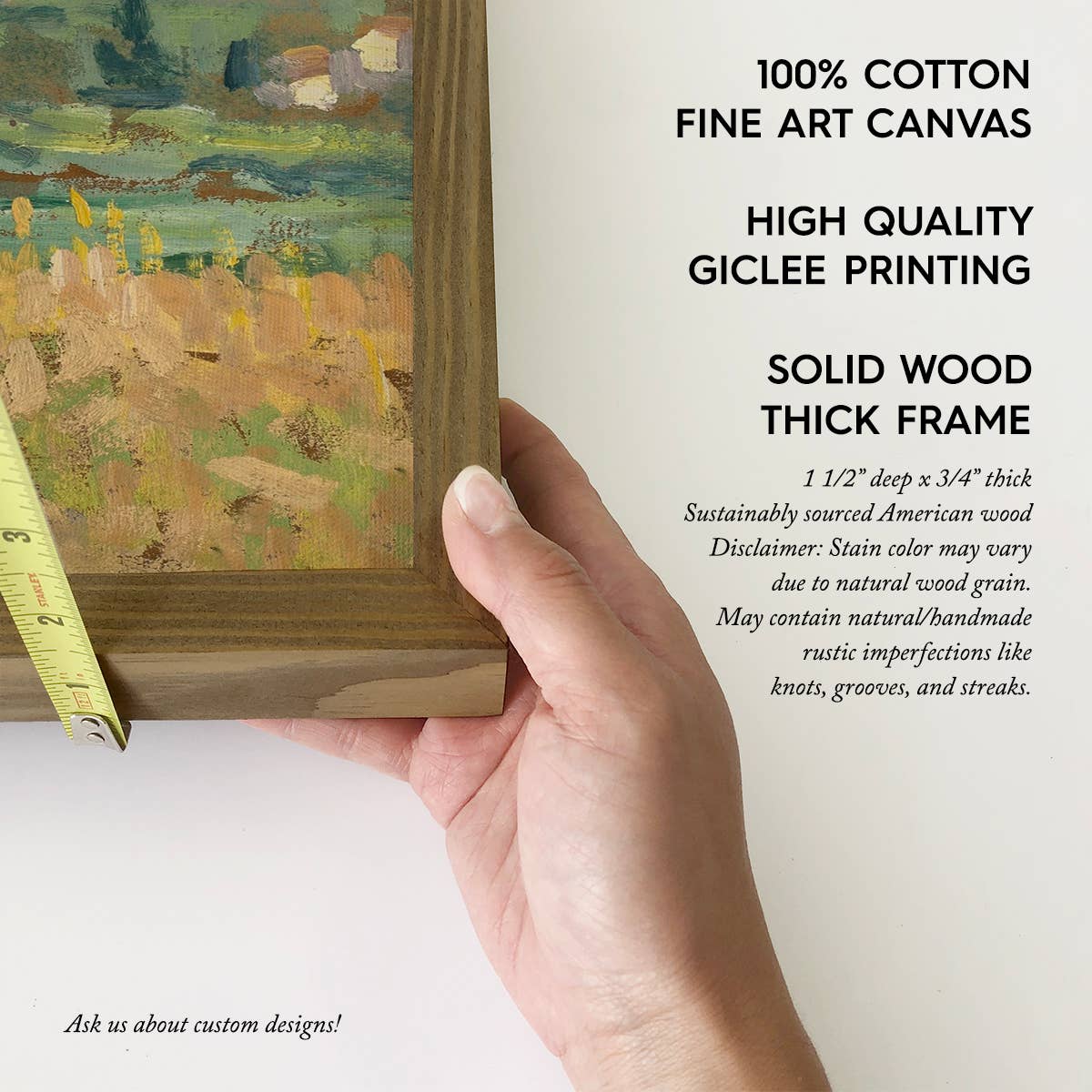 Golden Lands - Open Field Landscape Canvas Art - Framed Art