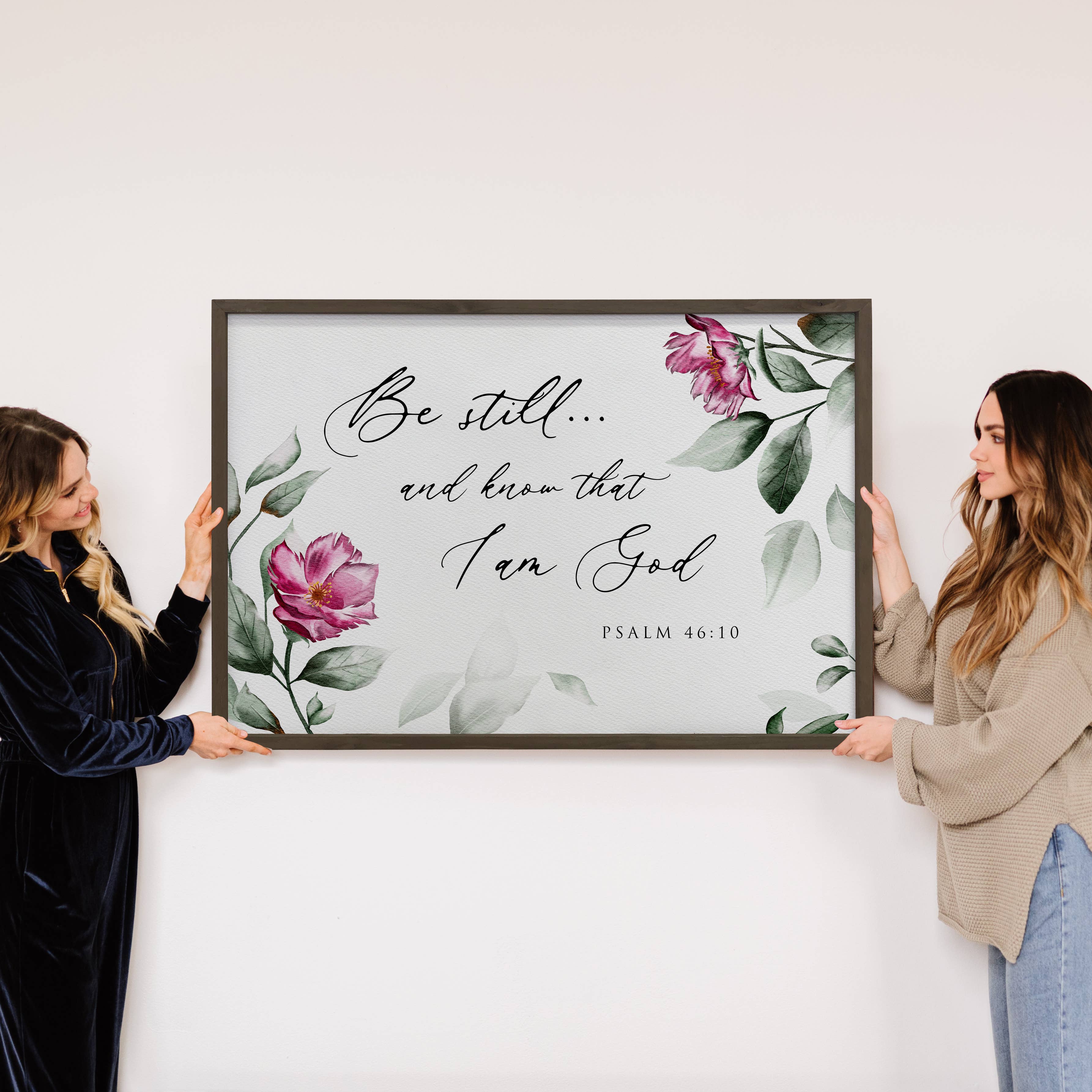 Be Still and Know That I am God - Scripture Canvas Art -