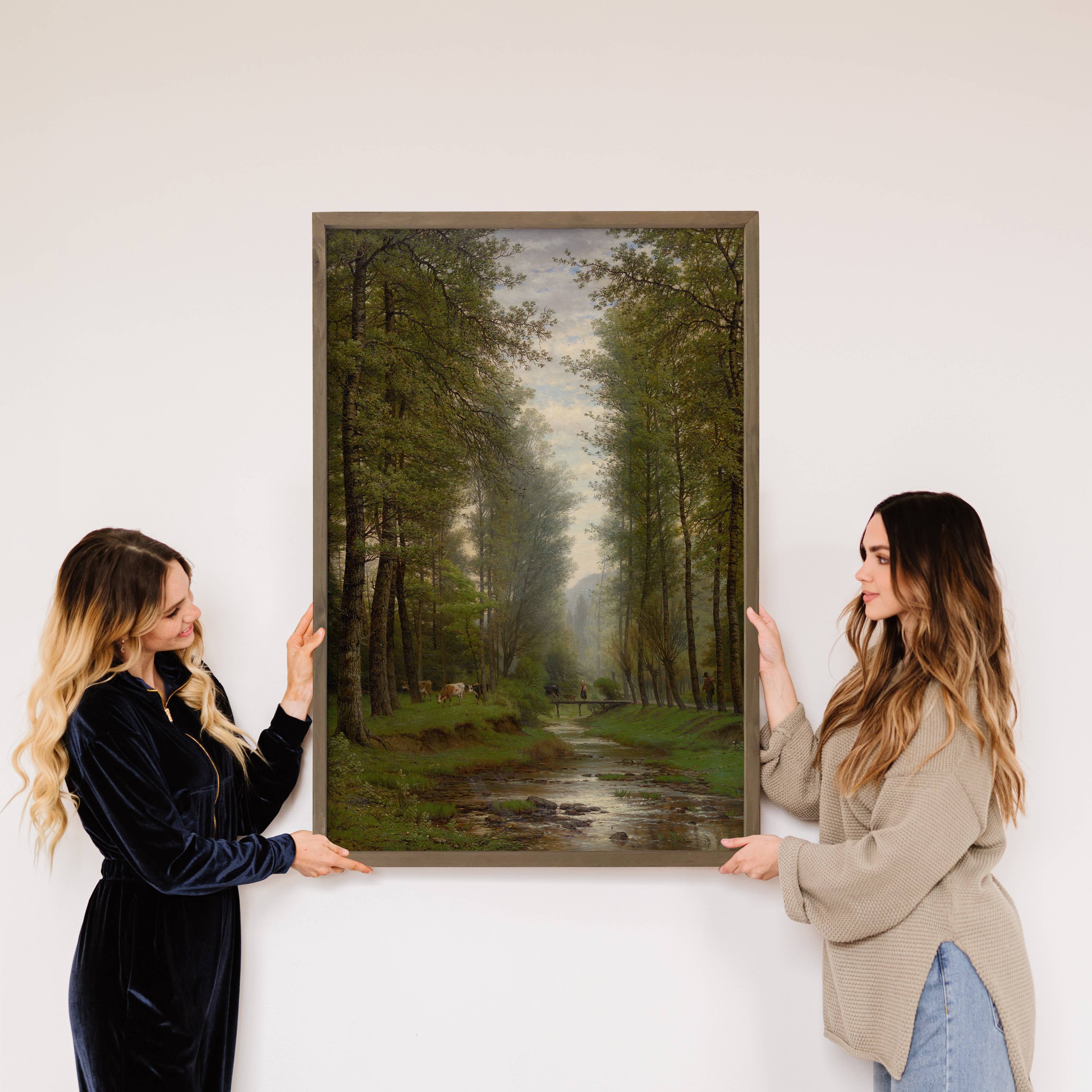 Brooke in the Forest - Cabin Canvas Art - Wood Framed Art