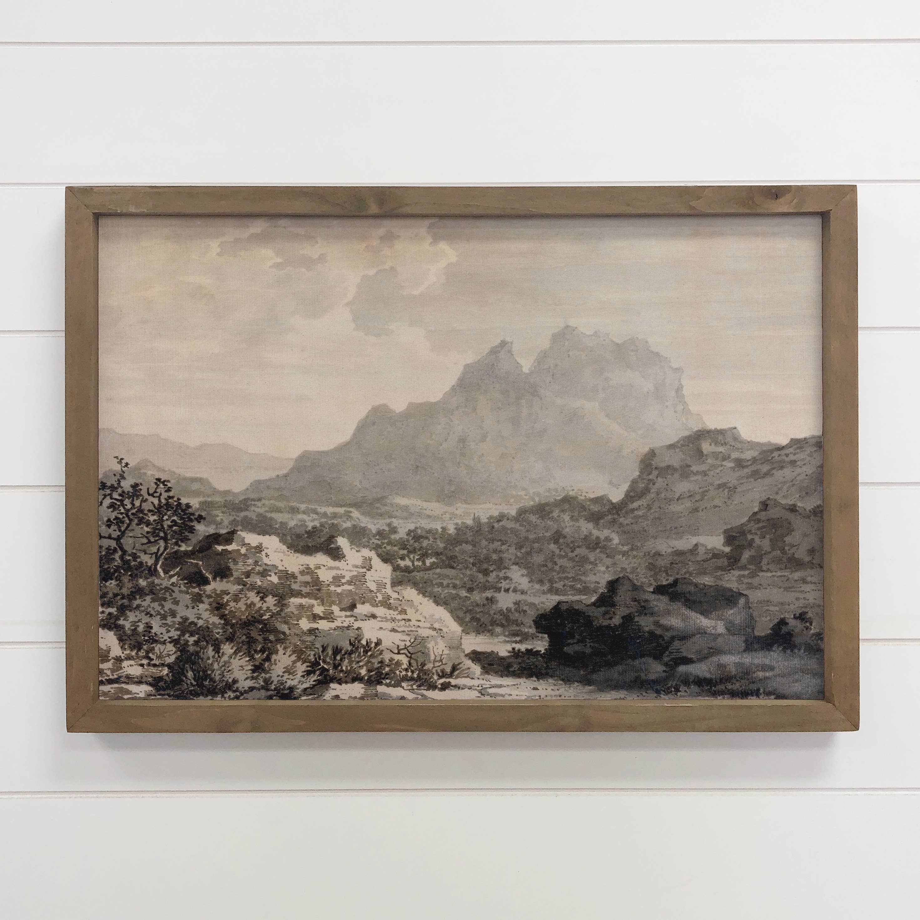 Mountainous Landscape - Wilderness Canvas Art - Wood Framed