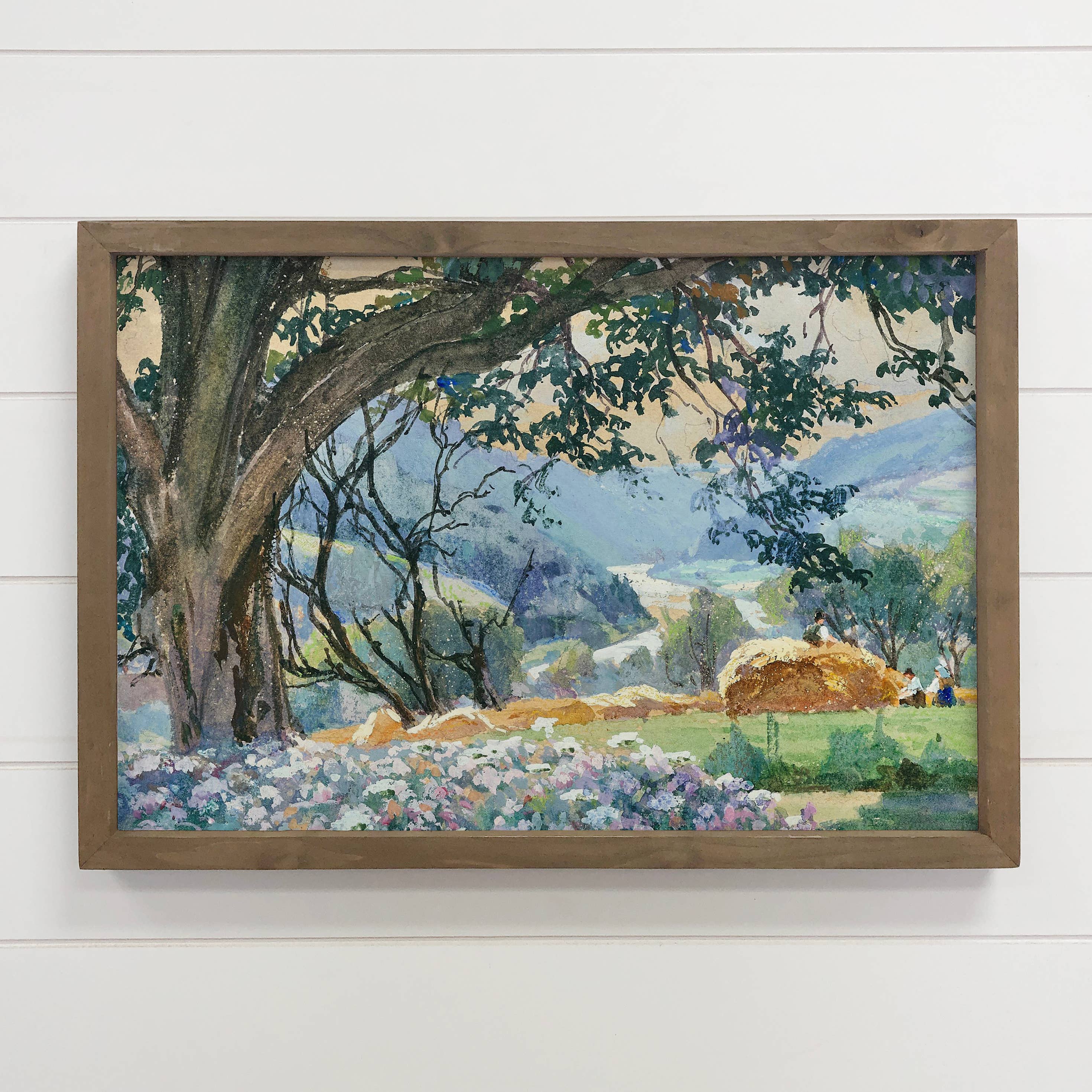 Summer Harvest - Nature Landscape Canvas Art - Wood Framed