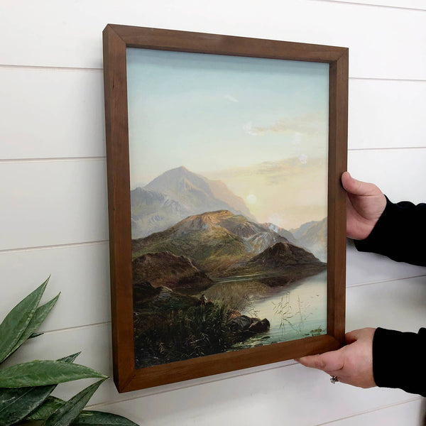 Scottish Sunset - Mountain Landscape Canvas Art - Framed