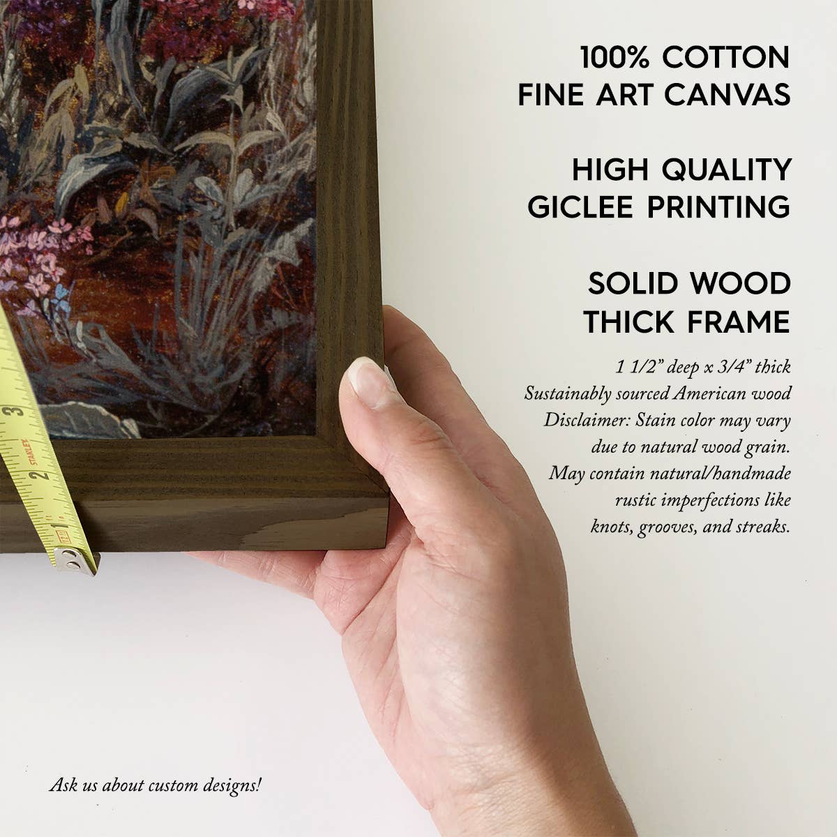 Wildflowers Flourish -Flower Canvas Art - Wood Framed Decor