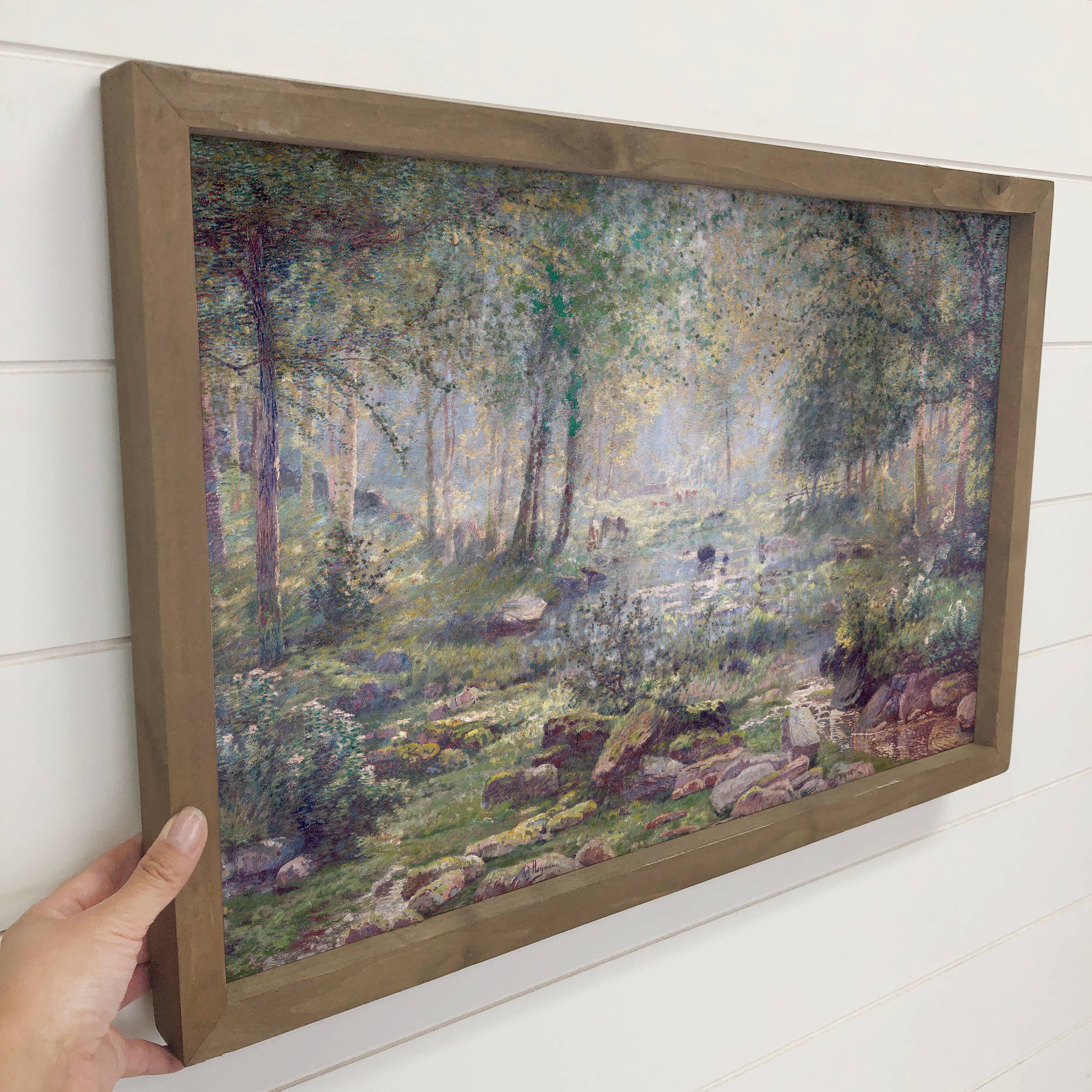 Belgium Forest - Cabin Canvas Art - Wood Framed Wall Art