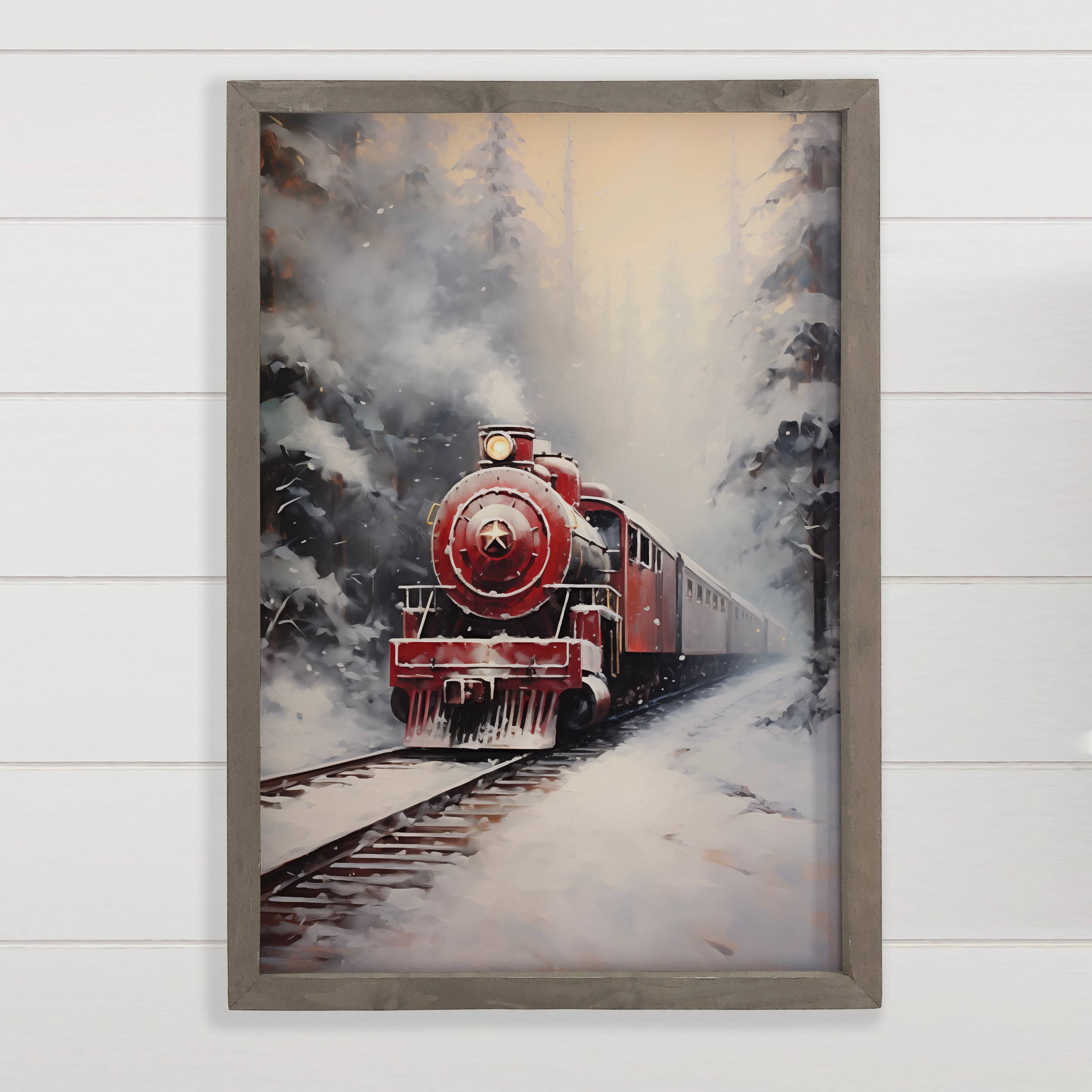 Polar Express Christmas - Christmas Train Canvas Art - Frame