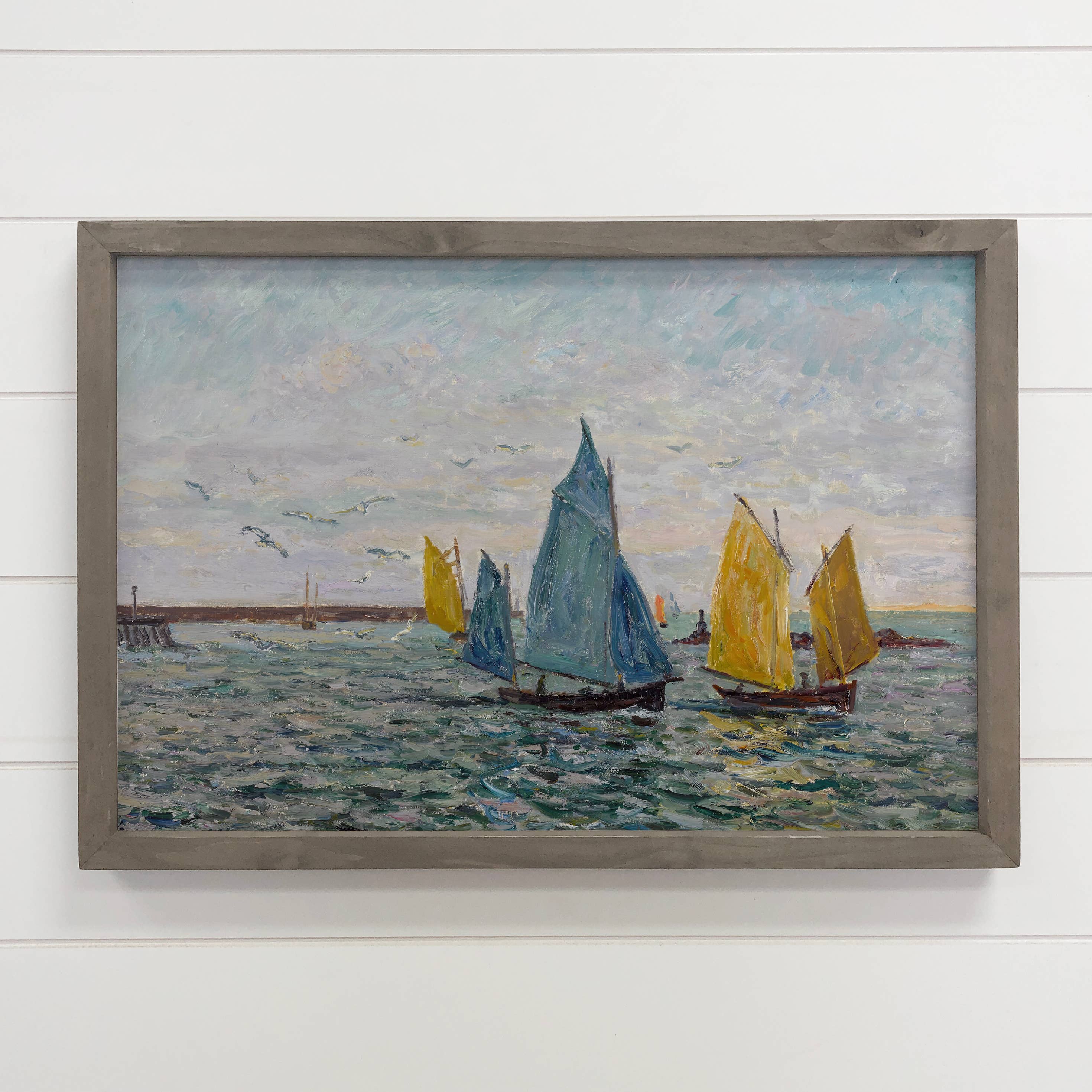 Sailing South of France - Nature Canvas Art - Lake House Art