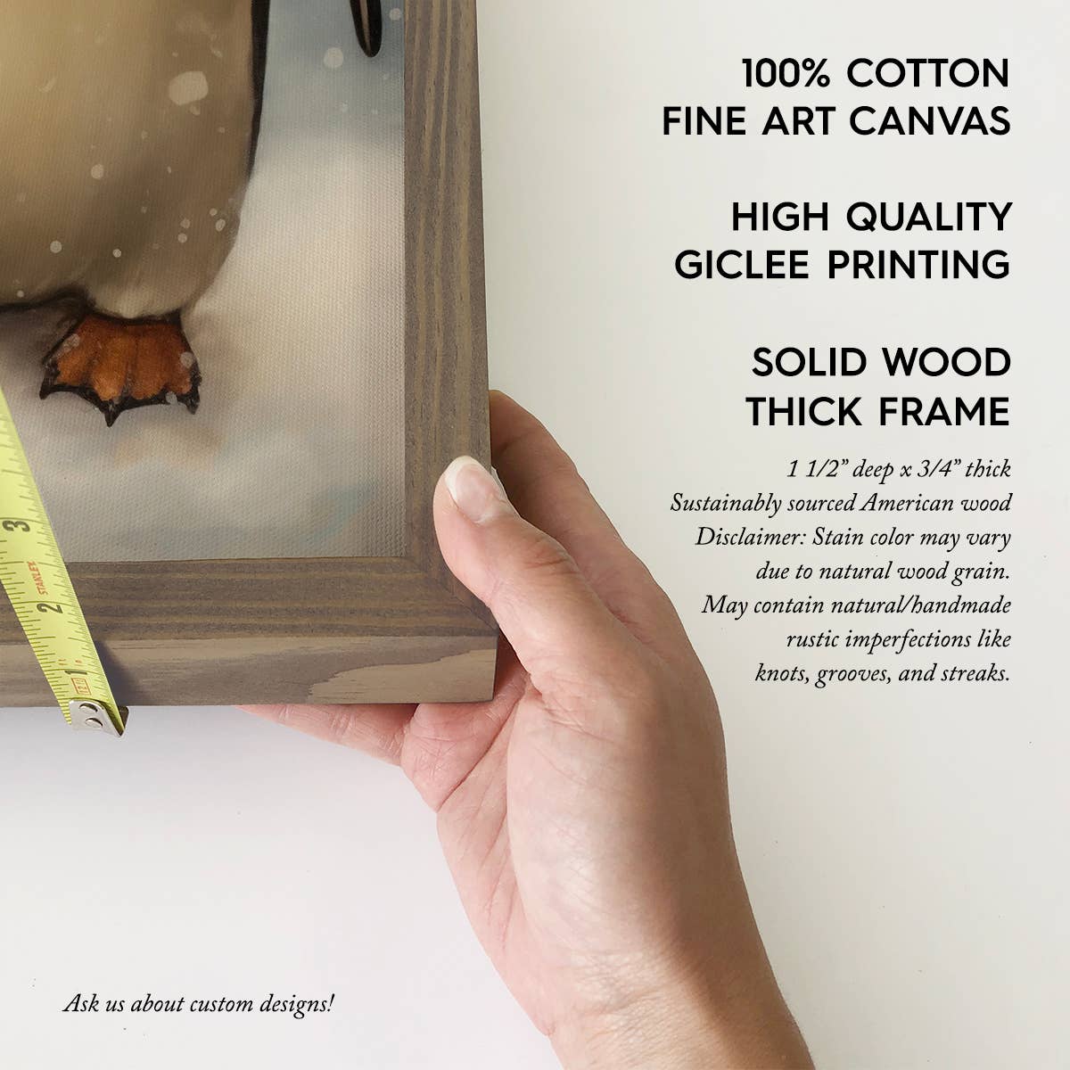 Christmas Three Penguins - Animal Christmas Canvas Art