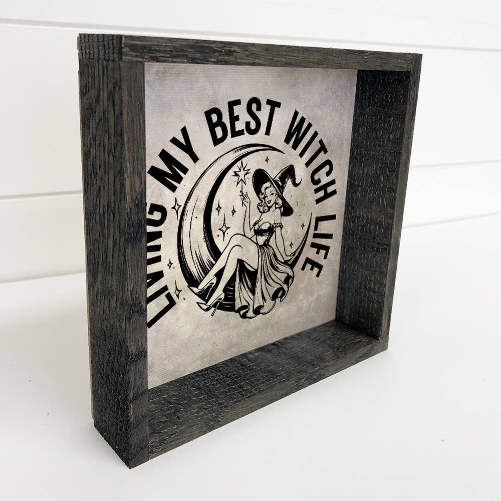Living My Best Witch Life - Halloween Canvas Art - Framed