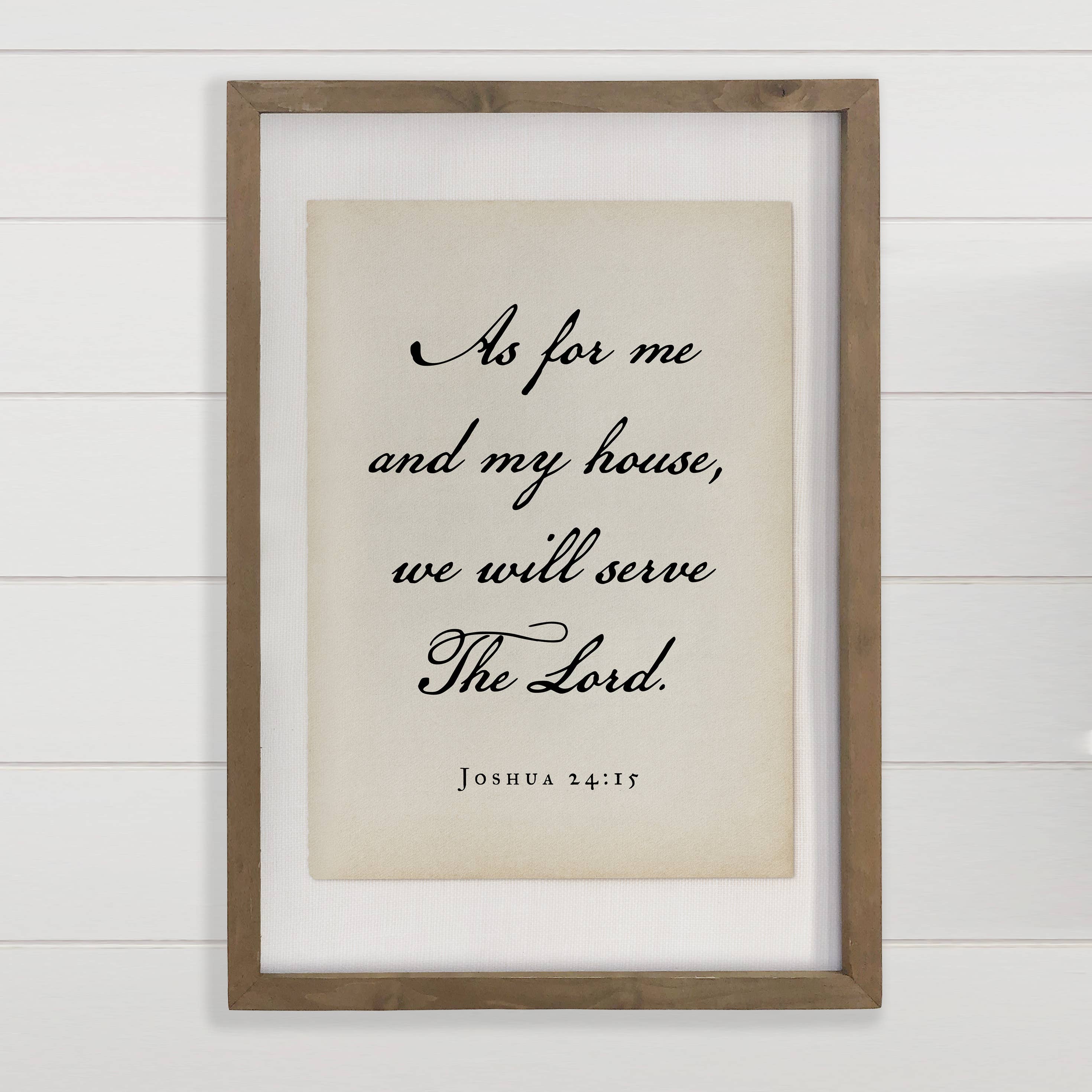 As For Me and My House - Scripture Word Canvas Art - Framed