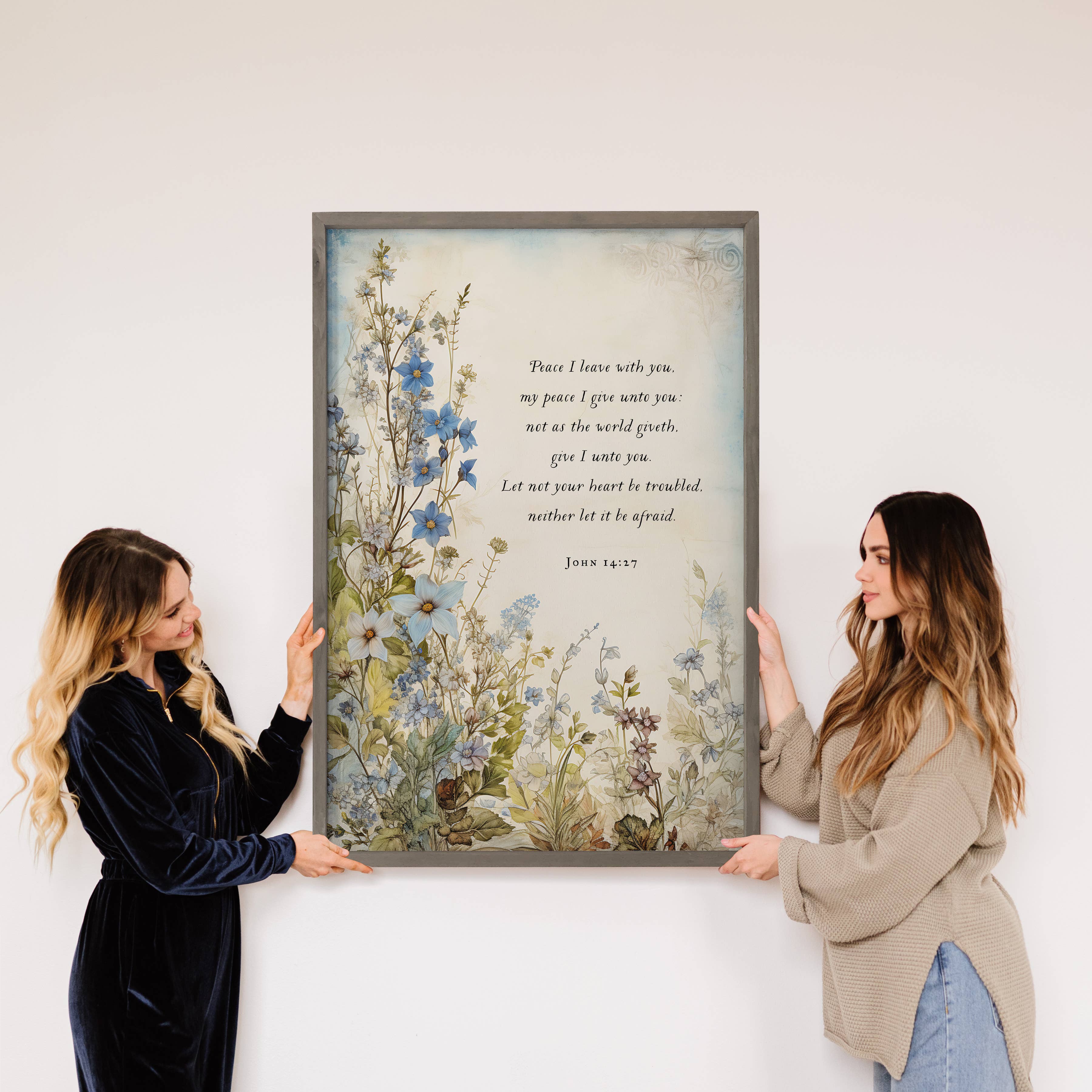 Peace Scripture Flowers - Nature Scripture Canvas Art