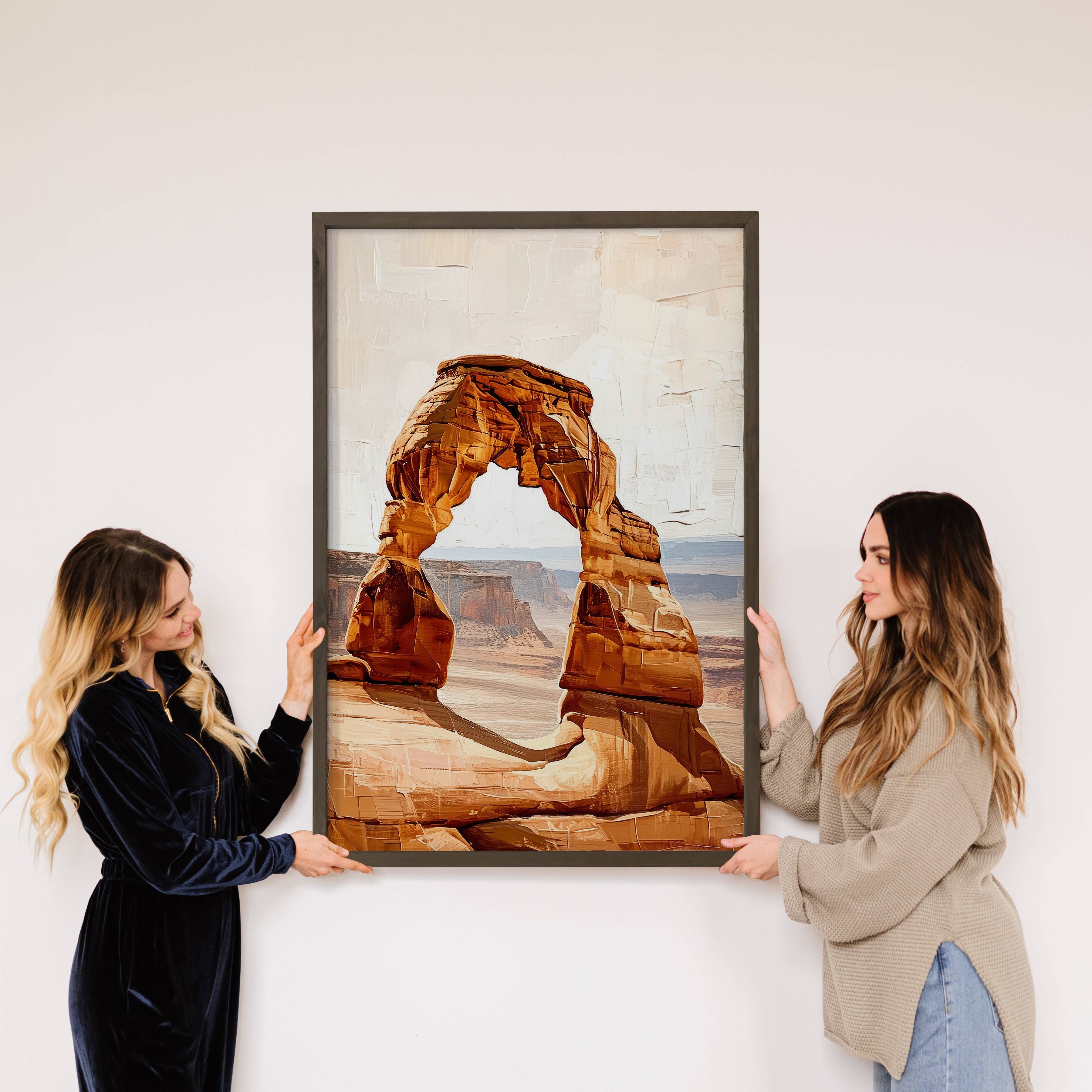 Delicate Arch Utah Redrocks - Landscape Canvas Art - Framed