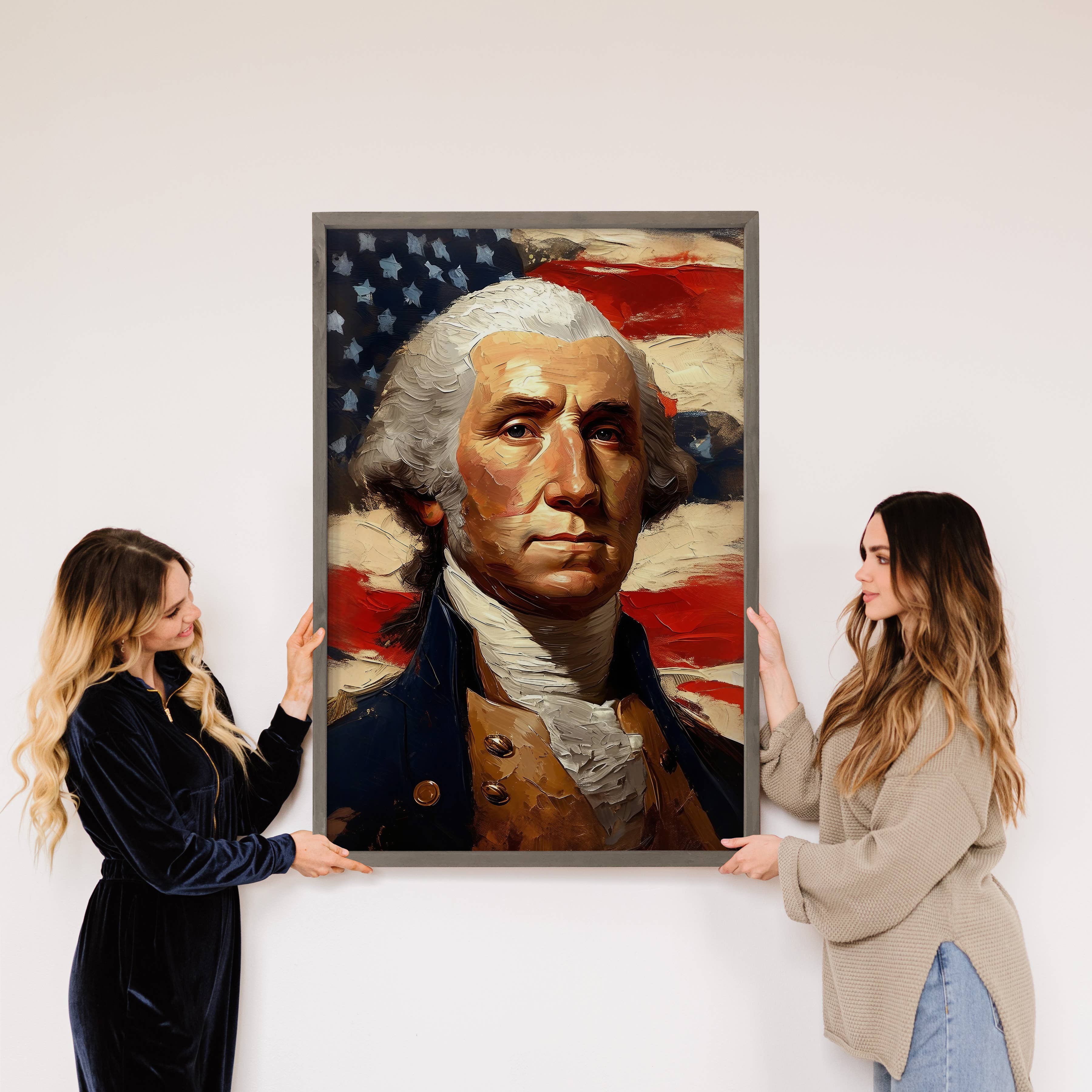 Modern George Washington - American President Canvas Art