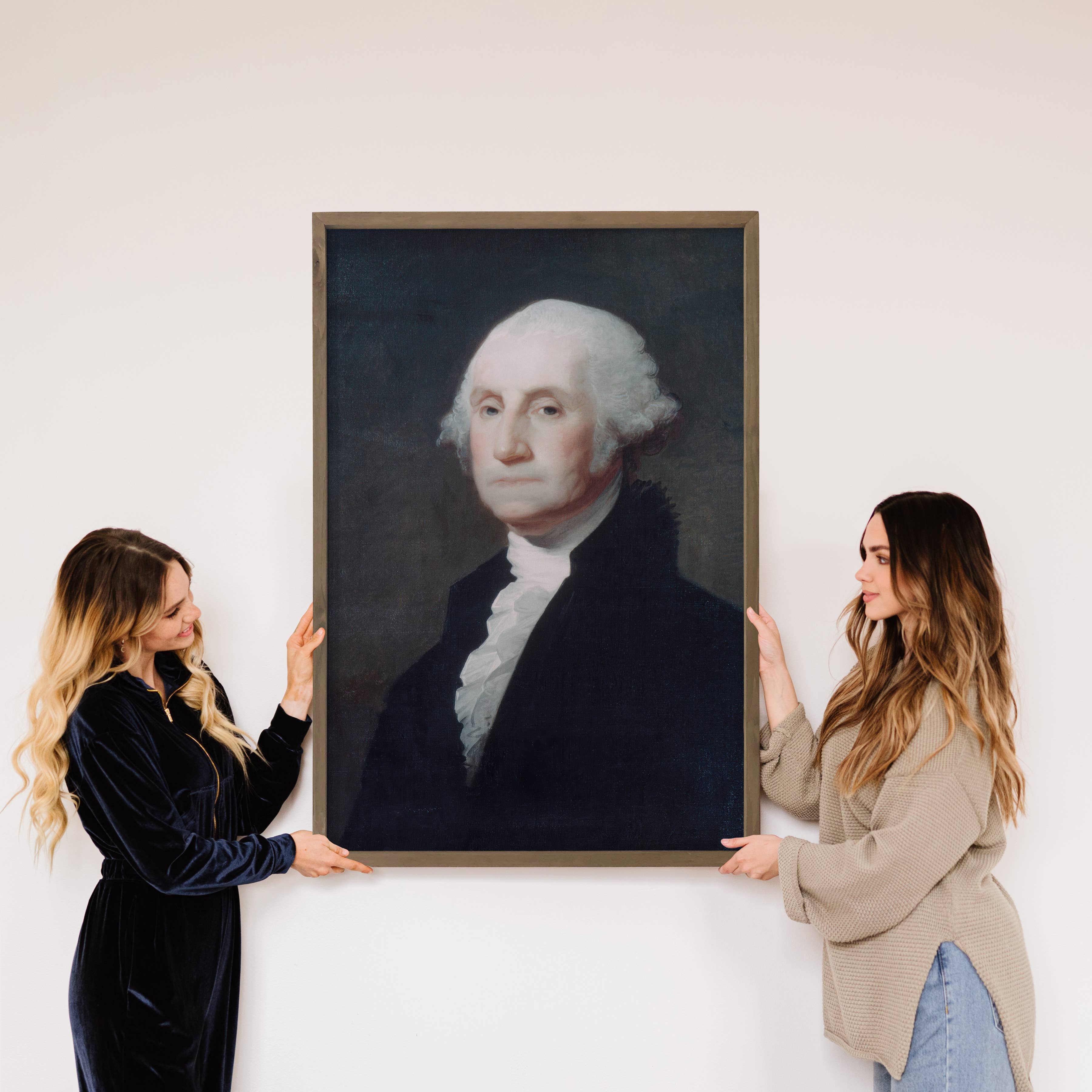 George Washington - American President Canvas Art - Framed