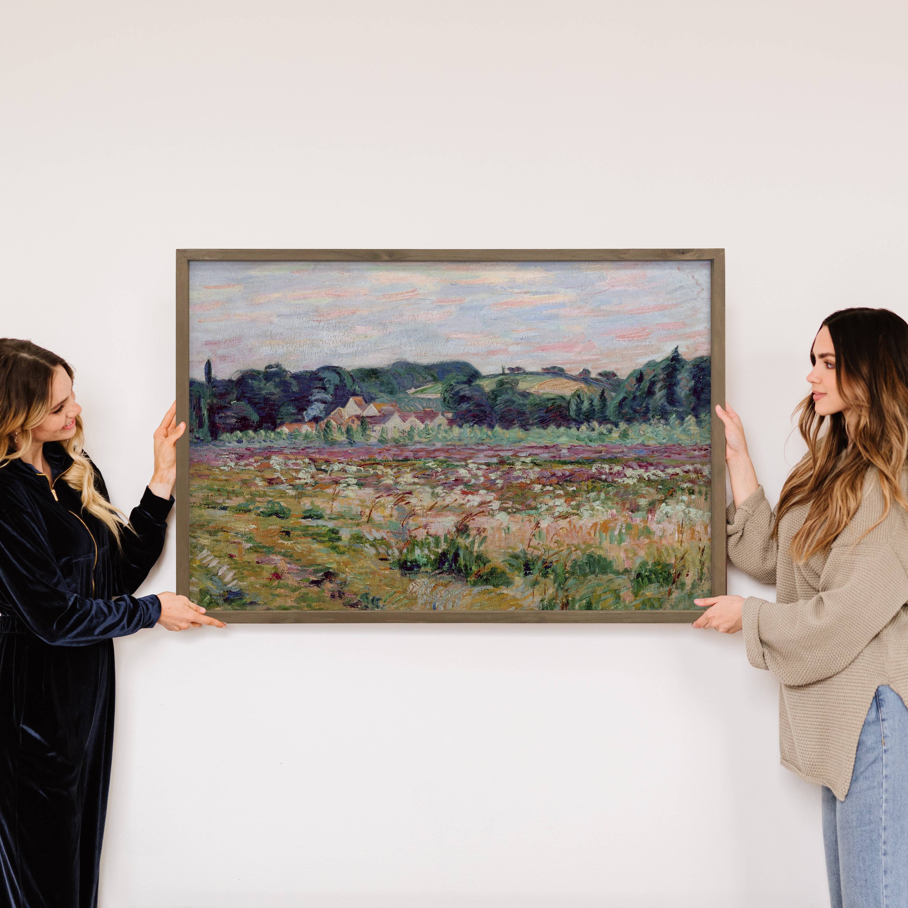 Prairie Life Painting - Landscape Canvas Art - Wood Framed