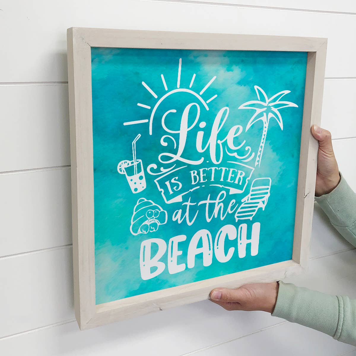 Life is Better on the Beach - Beach Canvas Art - Wood Framed