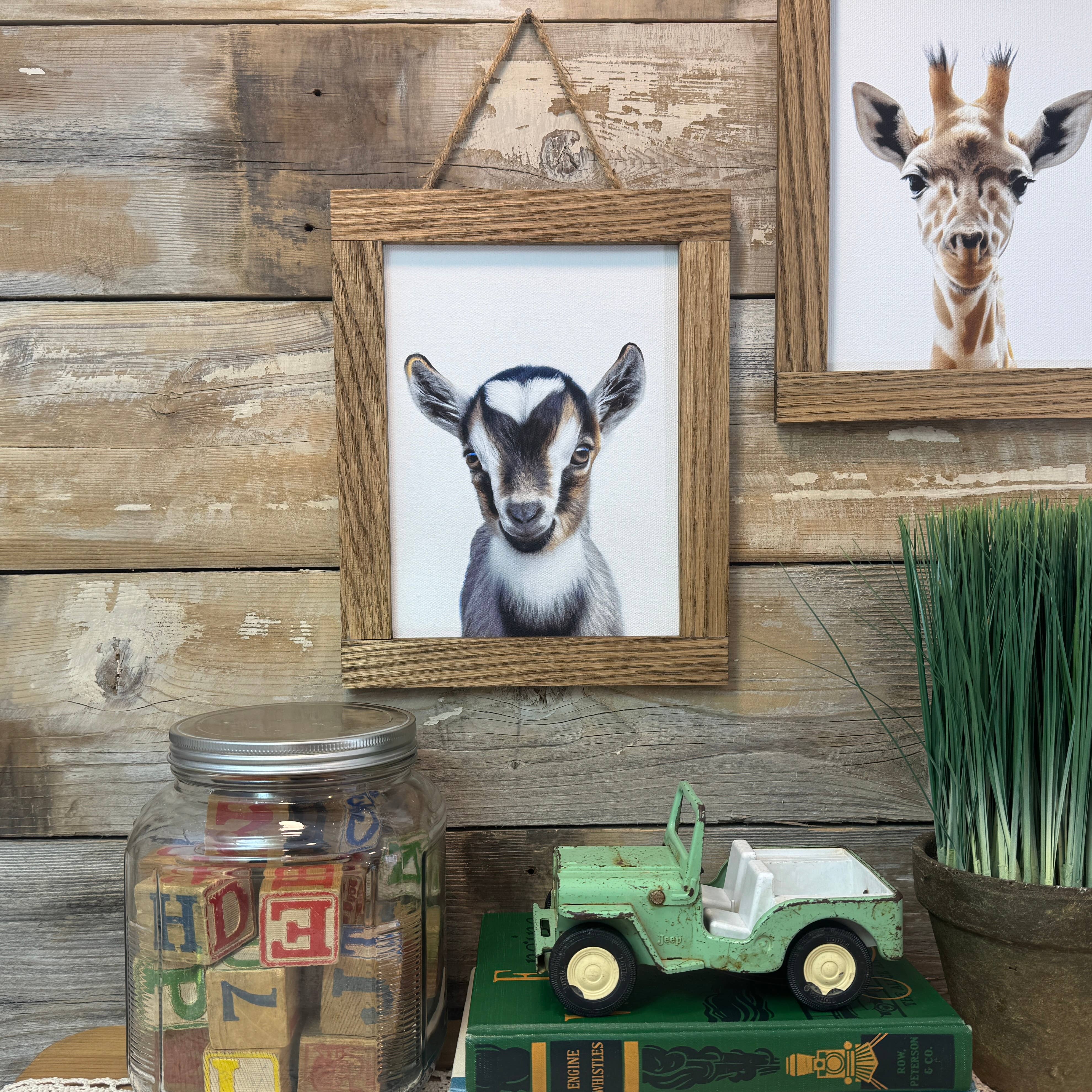Baby Goat Wood Nursery Sign Cute Animal Wall Art