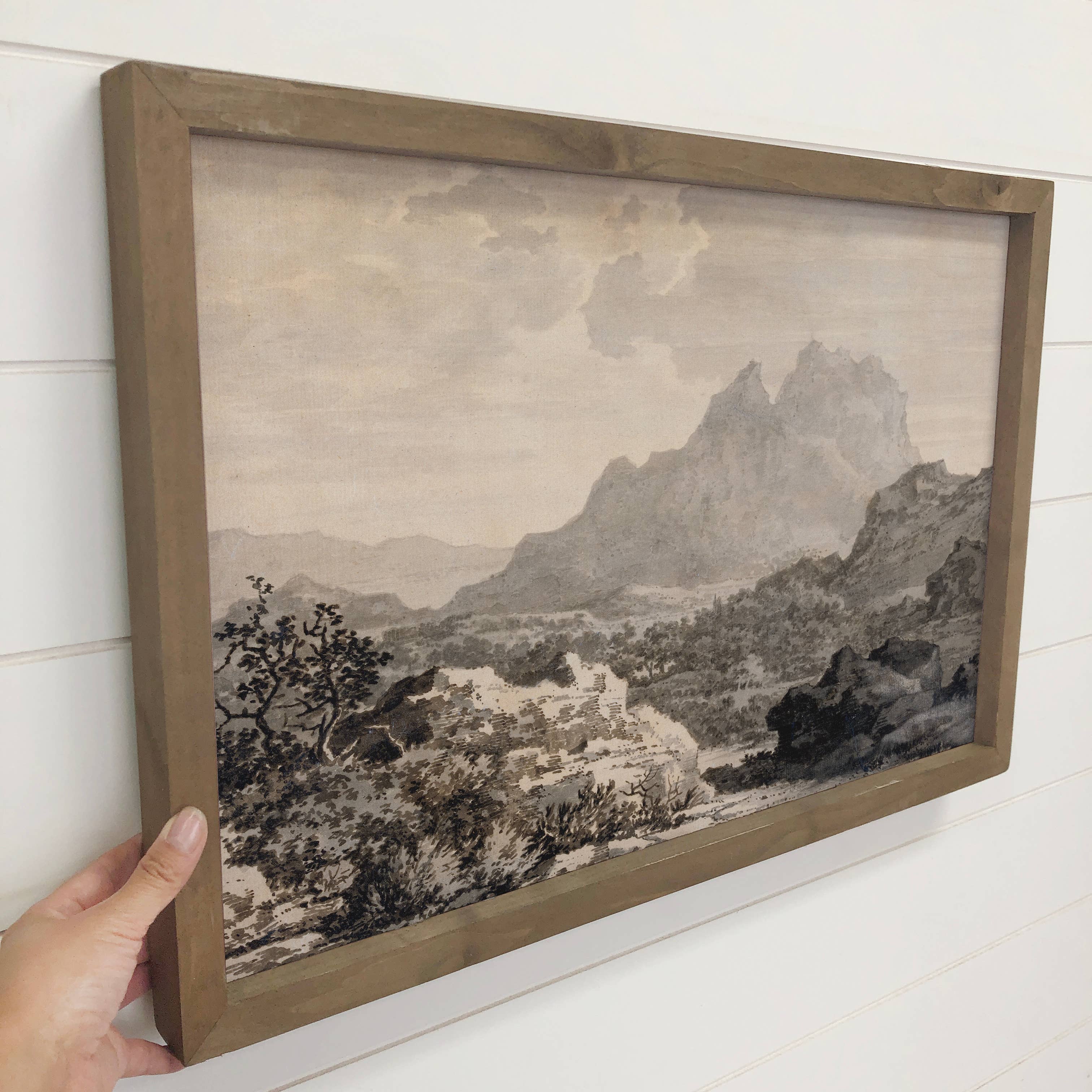 Mountainous Landscape - Wilderness Canvas Art - Wood Framed