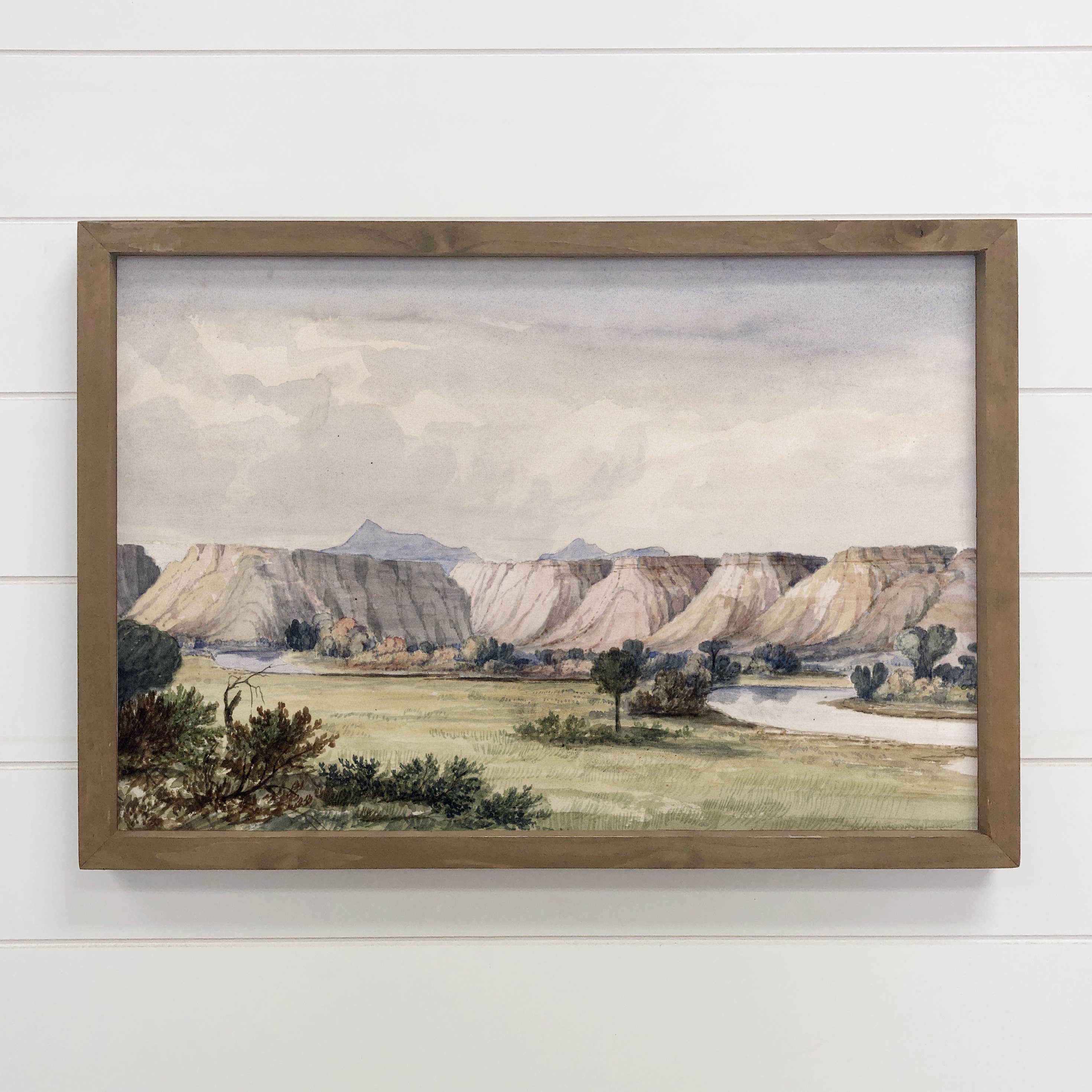 Teton River Valley - River Landscape Canvas Art - Framed Art