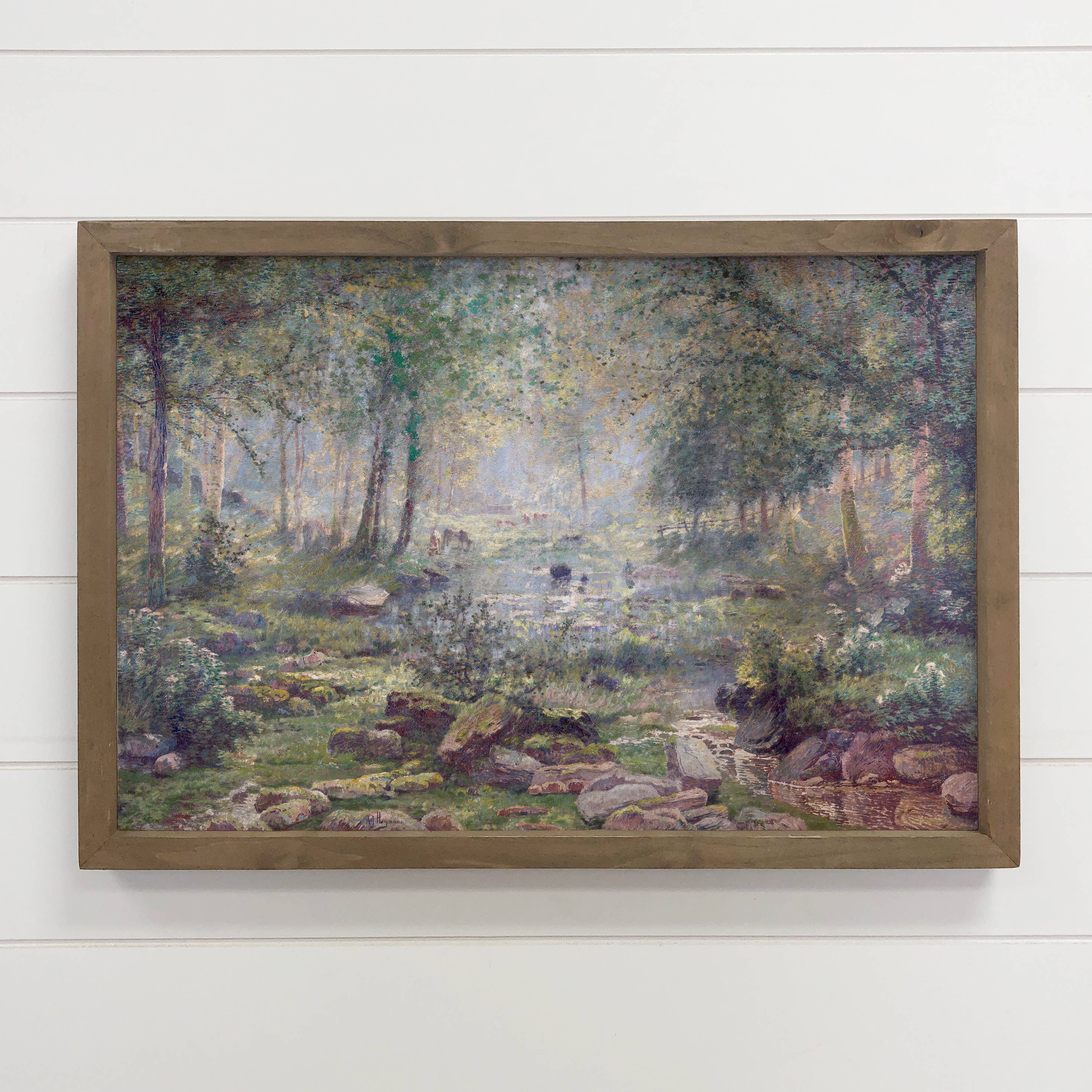 Belgium Forest - Cabin Canvas Art - Wood Framed Wall Art