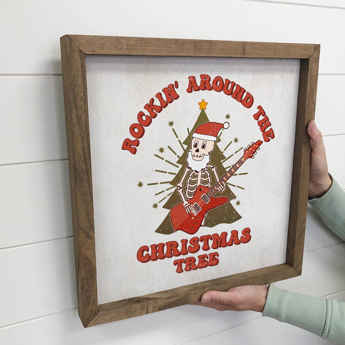 Rocking Around the Christmas Tree Skeleton - Canvas Art