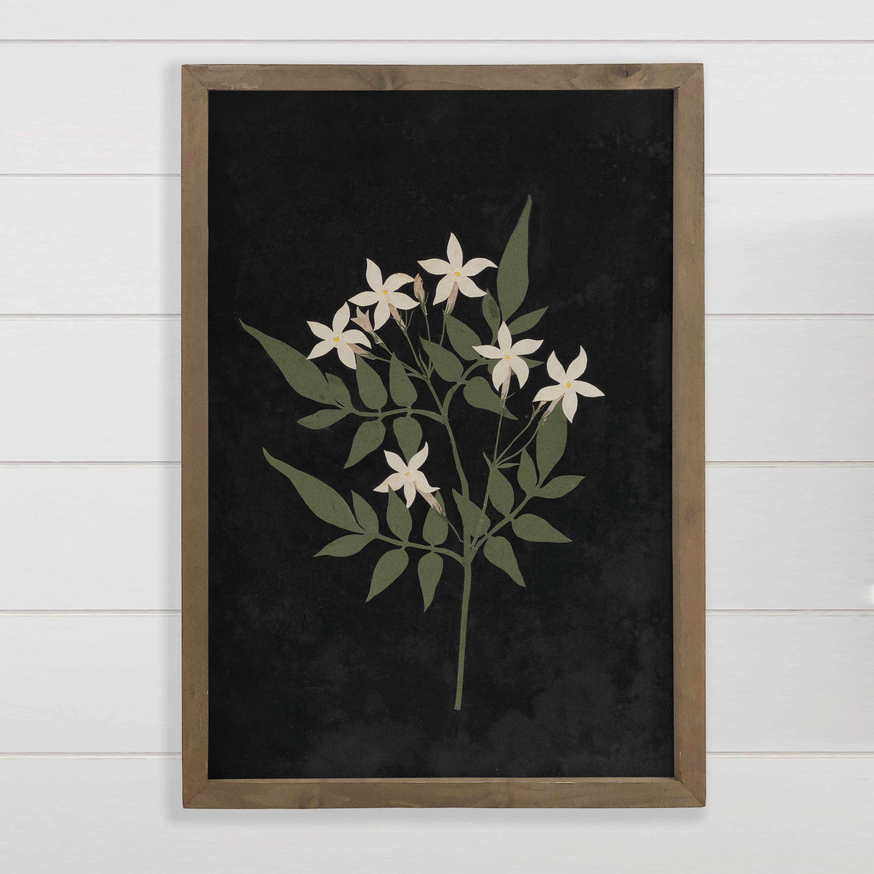 White Flower Papercraft - Flower Canvas Art - Wood Framed