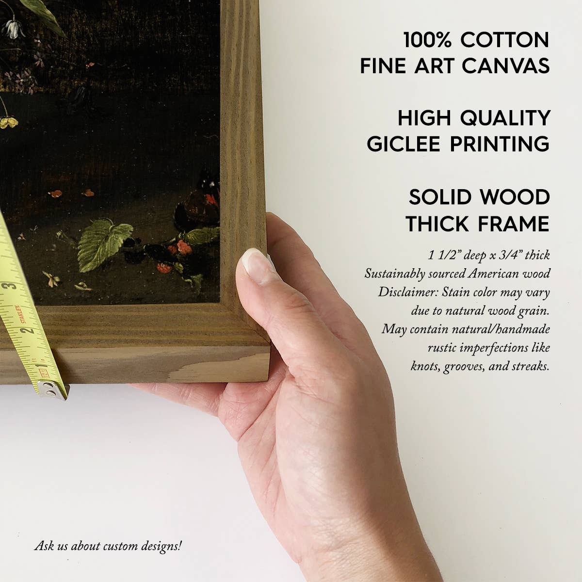 Full Bouquet of Flowers - Flower Canvas Art - Wood Framed